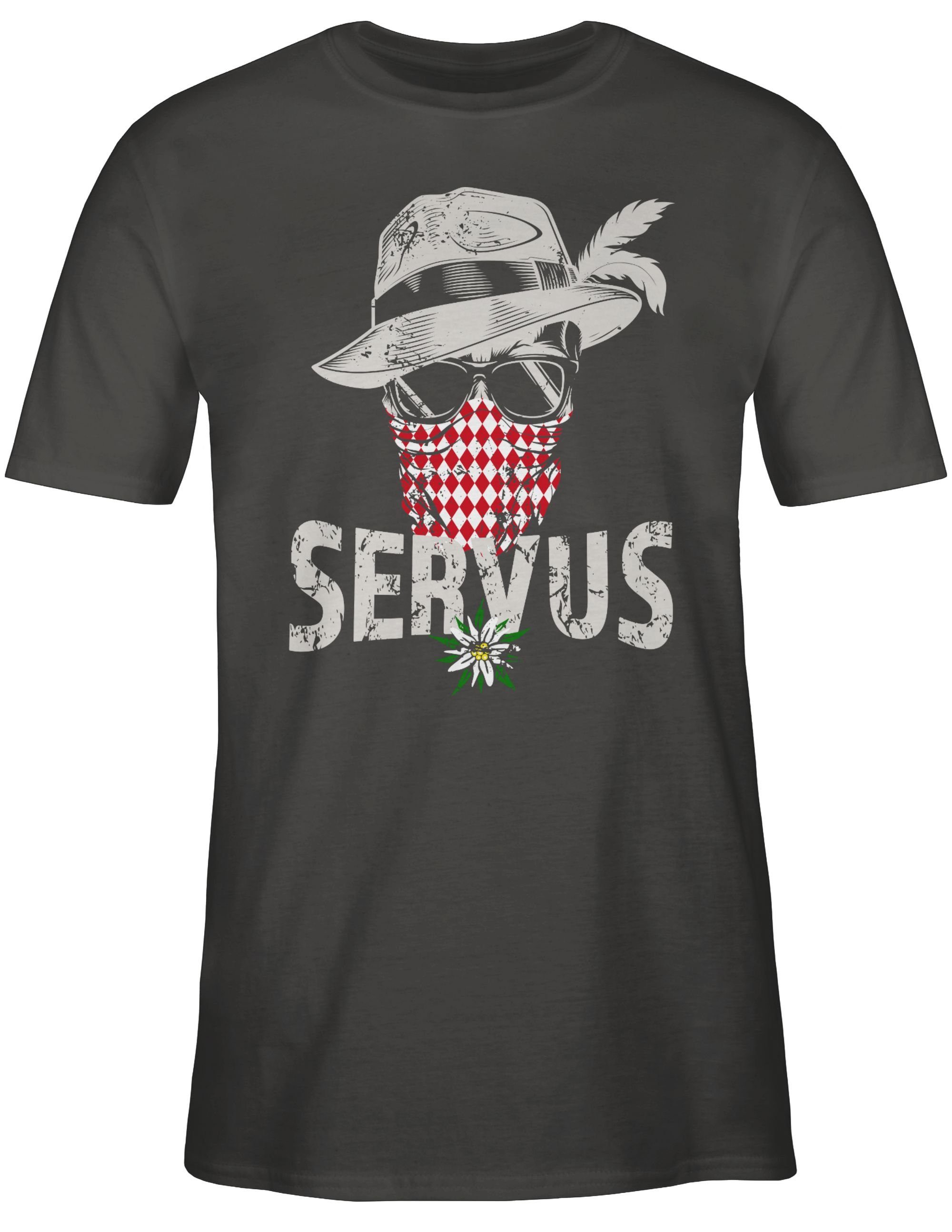 T-Shirt Lausbua Totenkopf Bayrisch Lausbub Tracht
