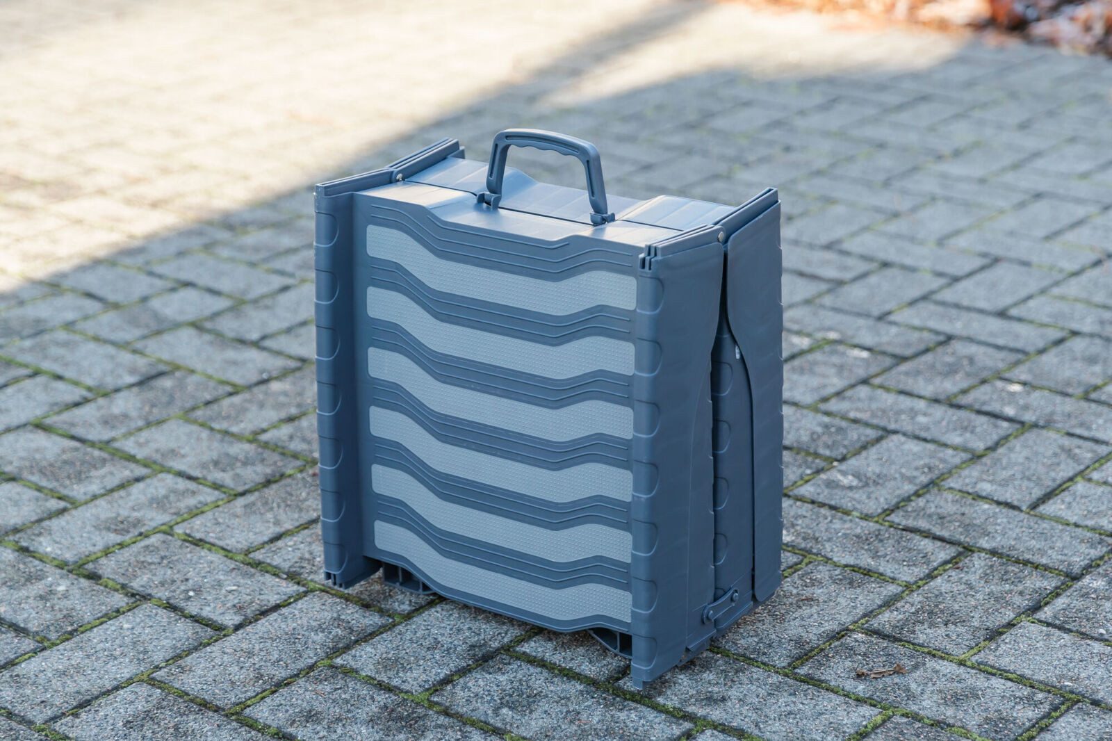 TRIXIE Hunderampe 3-fach Klapp-Rampe, Kunststoff/TPR - grau - 39 × 150 cm