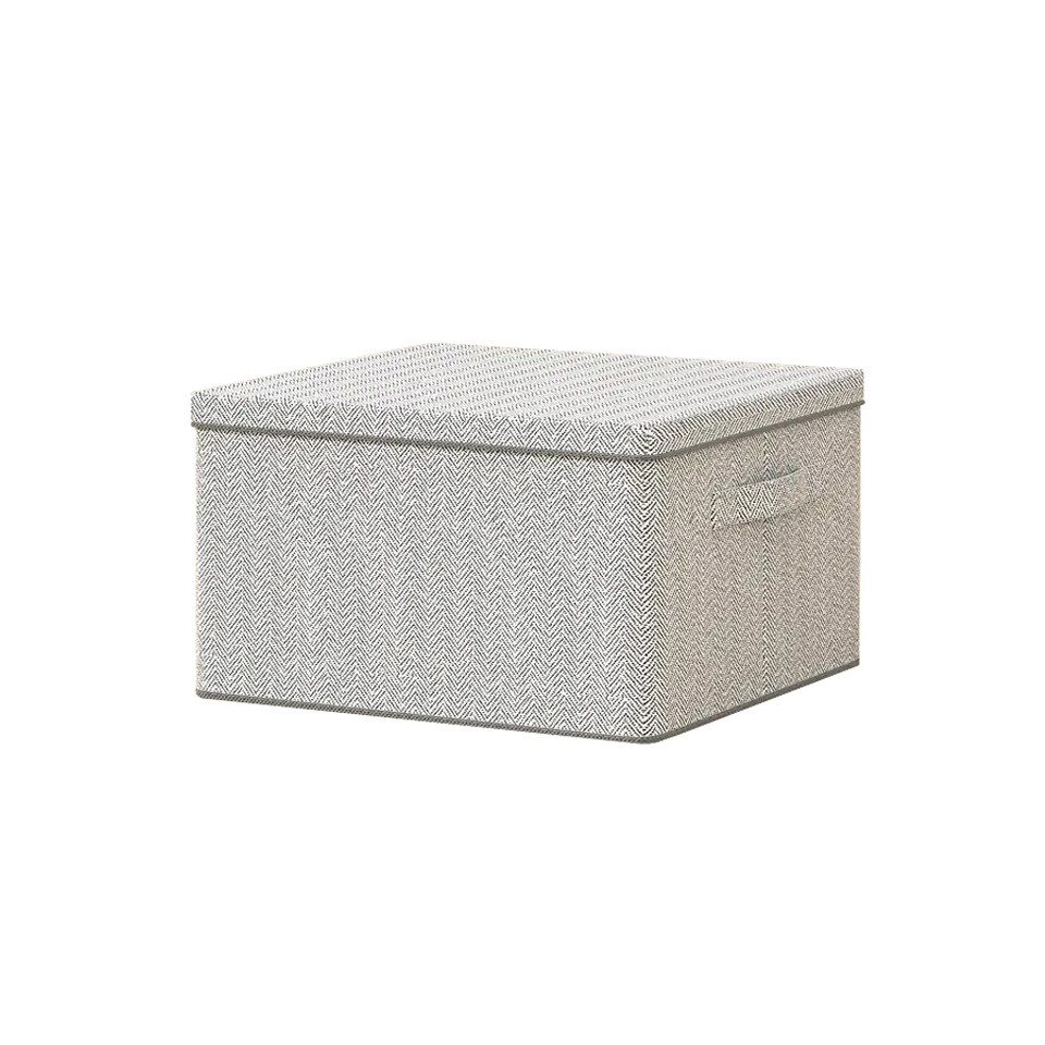 Agger Aufbewahrungsbox Faltbare Aufbewahrungsbox mit Deckel, Kleiderspeicherbox, große Aufbewahrungsbox, Kleiderschrank-Aufbewahrungsbox