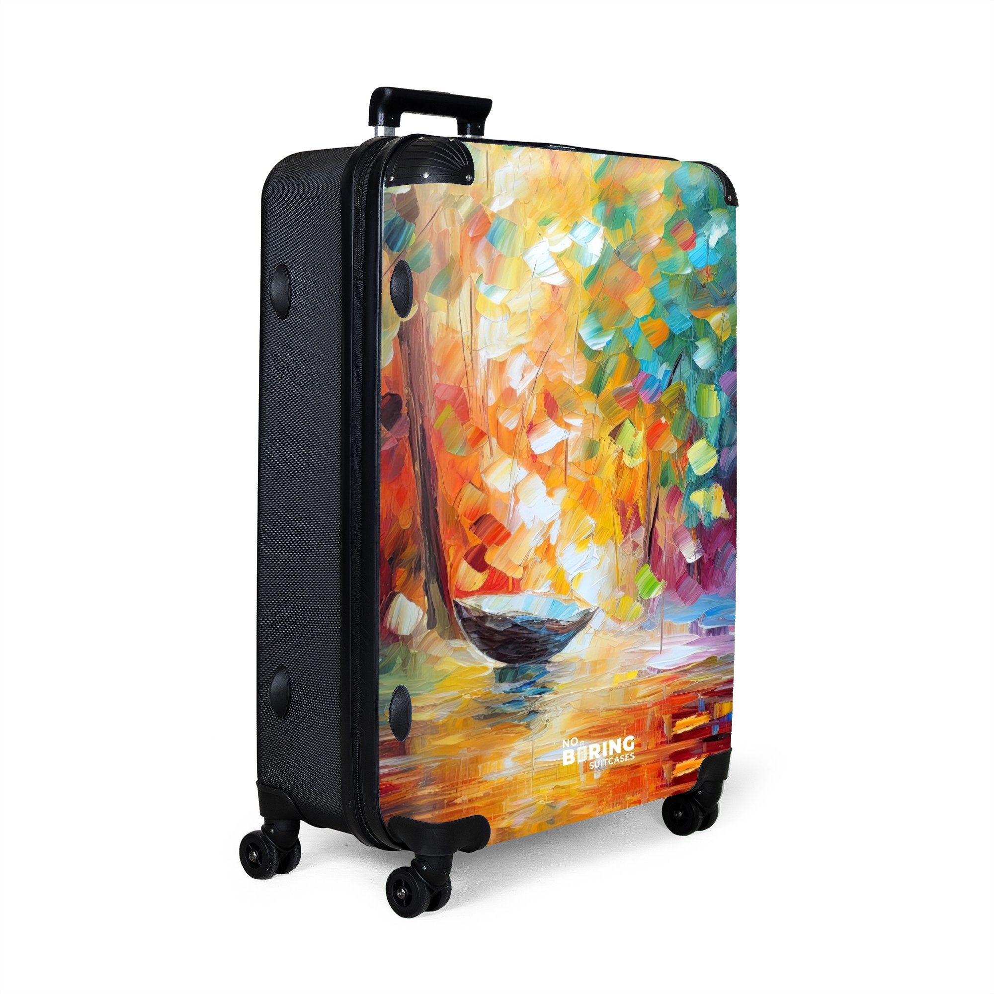 NoBoringSuitcases.com© Hartschalen-Trolley Bunt - Ölfarbe - günstig online kaufen