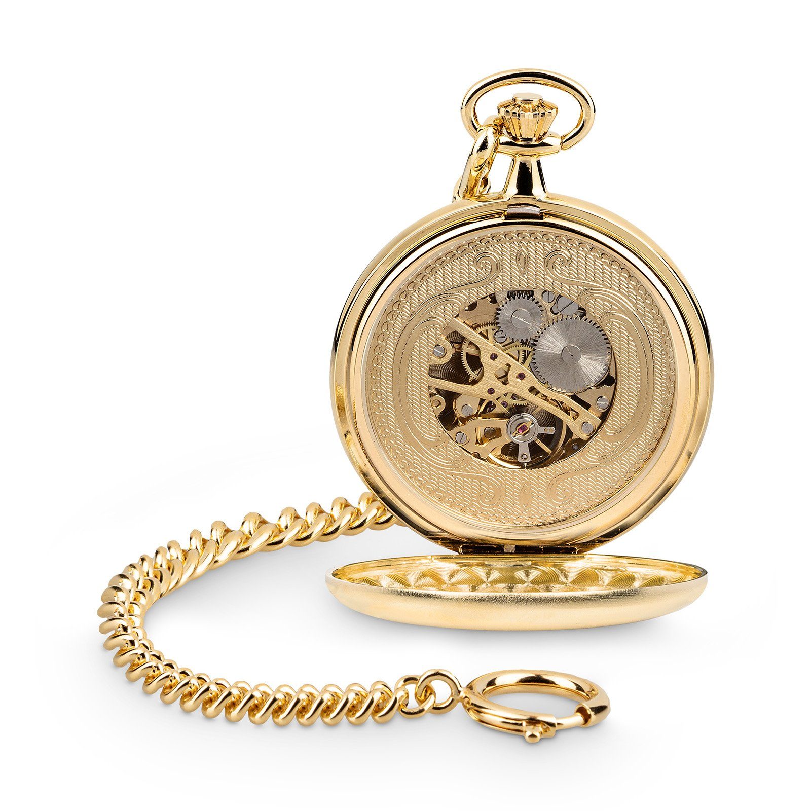 Hermann Jäckle Taschenuhr "Heidelberg" Vergoldet, Skelettuhr, Handaufzug, M günstig online kaufen