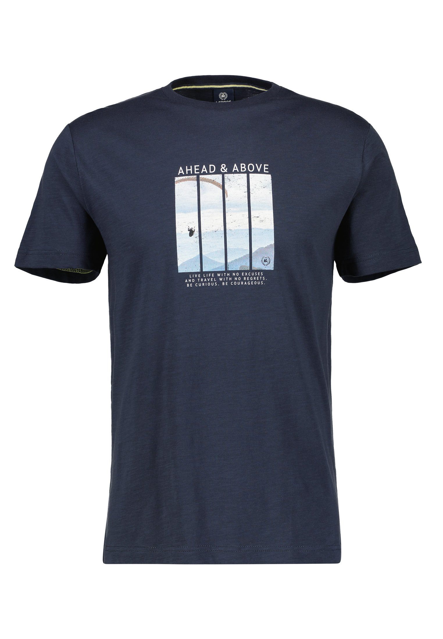 LERROS T-Shirt LERROS T-Shirt mit Brustprint CLASSIC NAVY | T-Shirts