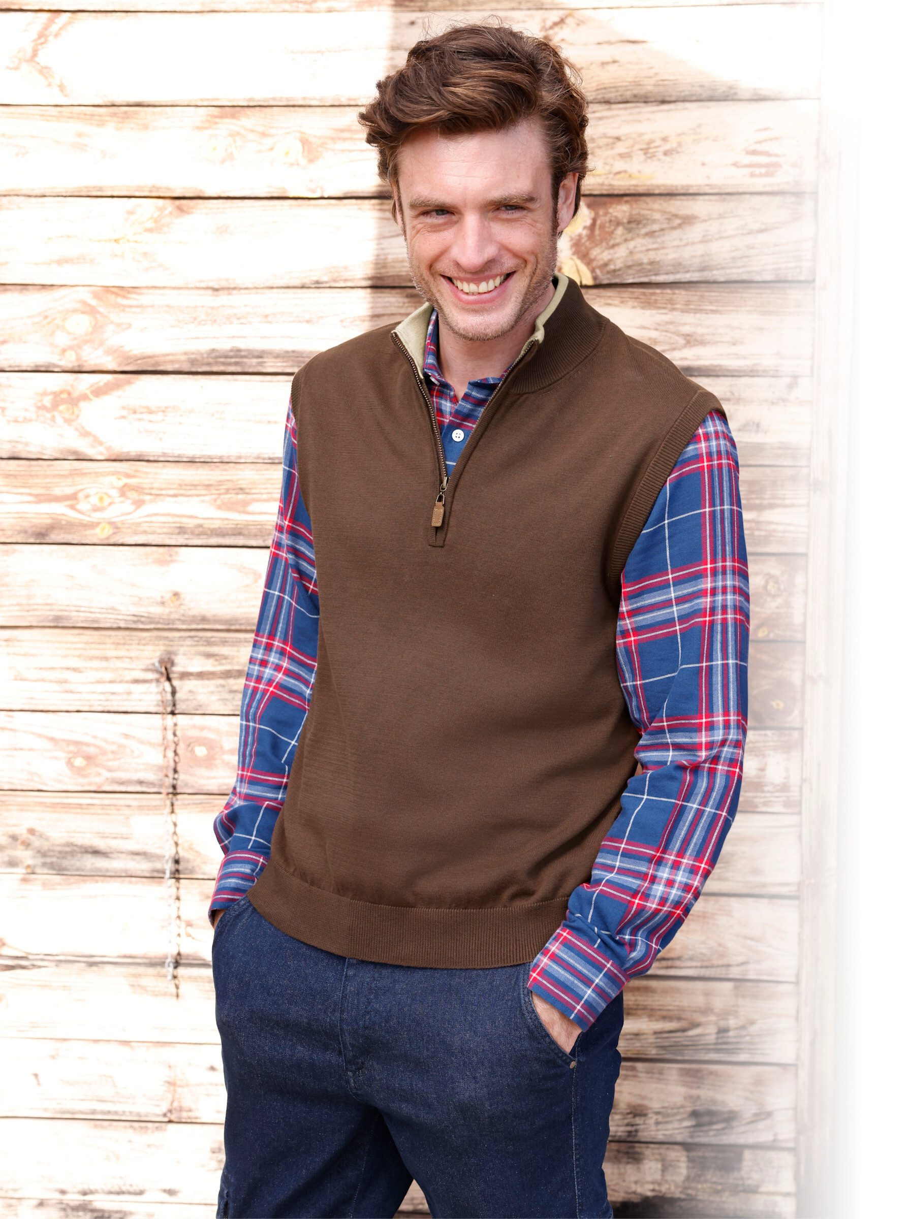 Witt Strickpullover Pullunder Ärmellos Jersey