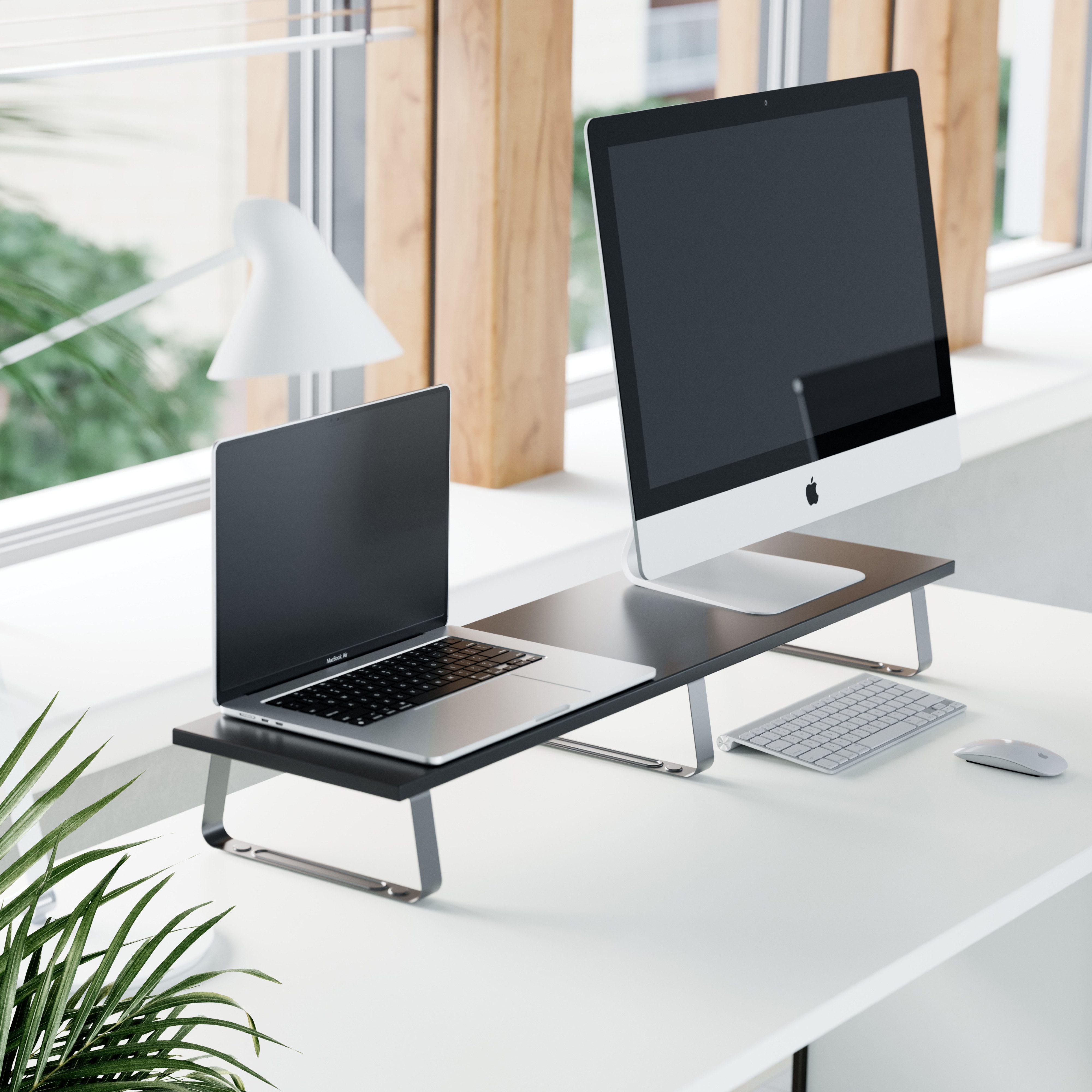 RICOO Schreibtischaufsatz Monitor Tischaufsatz FS0112 für 2x 13-32 Zoll (33 günstig online kaufen