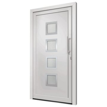 vidaXL Haustür Haustür Weiß 98x200 cm Eingangstür Außentür Nebeneingangstür