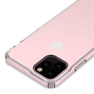 CoverKingz Handyhülle Hülle für Apple iPhone 11 Pro Max [6,5 Zoll] Handyhülle Hybrid Case 16,5 cm (6,5 Zoll), Handyhülle Schutzhülle Transparent Hybrid Silikonhülle Bumper