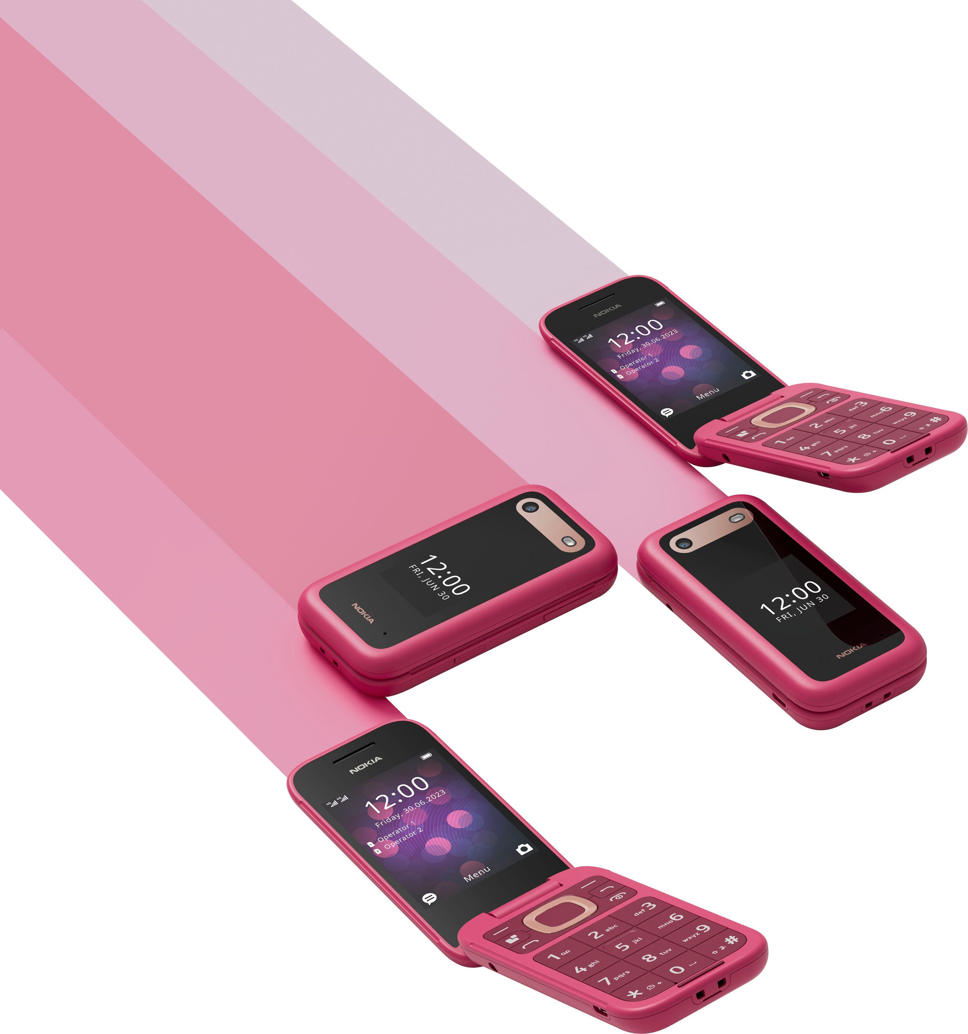 Nokia 2660 Flip Klapphandy 0,13 Speicherplatz, (7,11 Zoll, 0,3 Kamera) GB cm/2,8 rosa MP