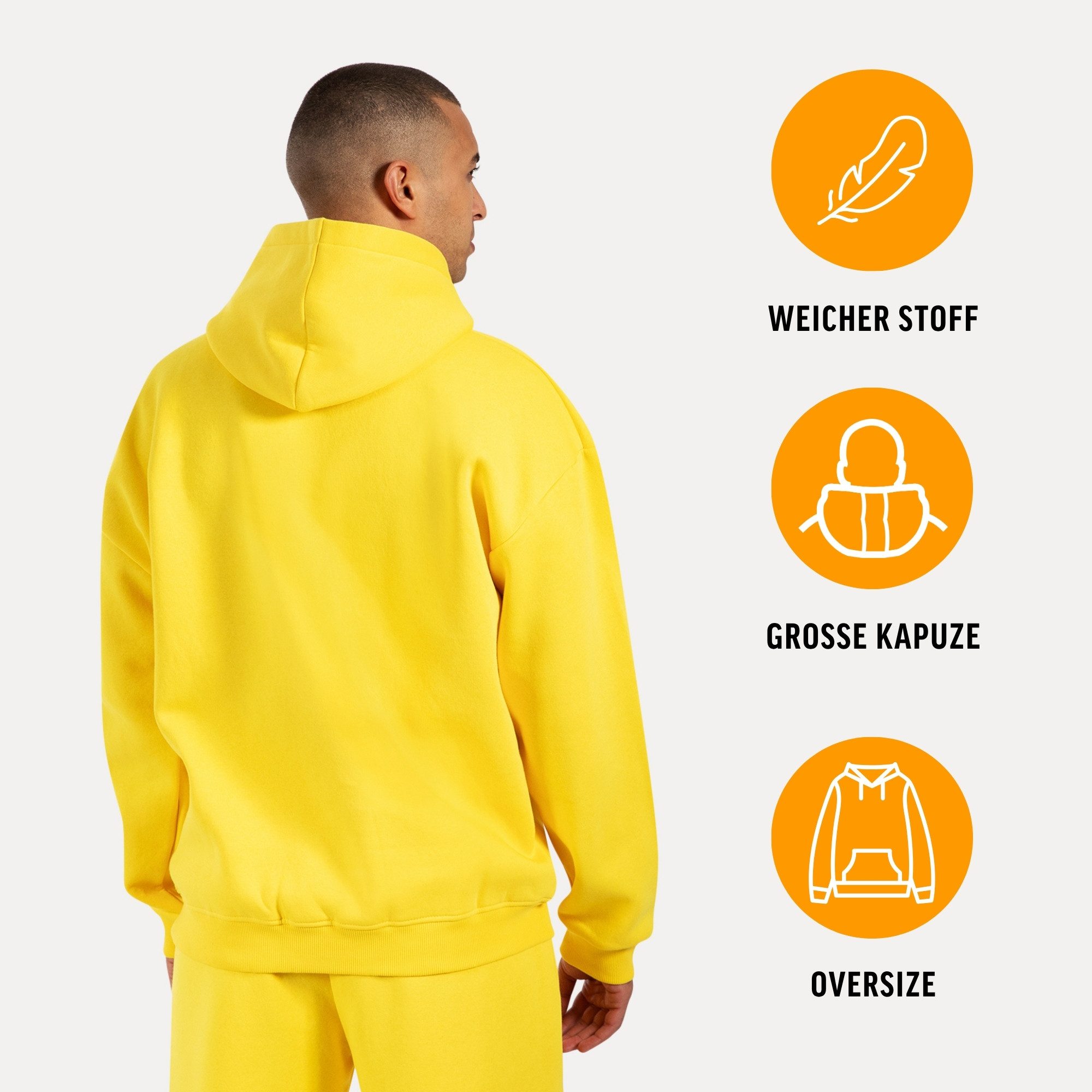 Smilodox Hoodie Lorik, Oversize Kapuzenpullover mit großem Frontprint auf d günstig online kaufen