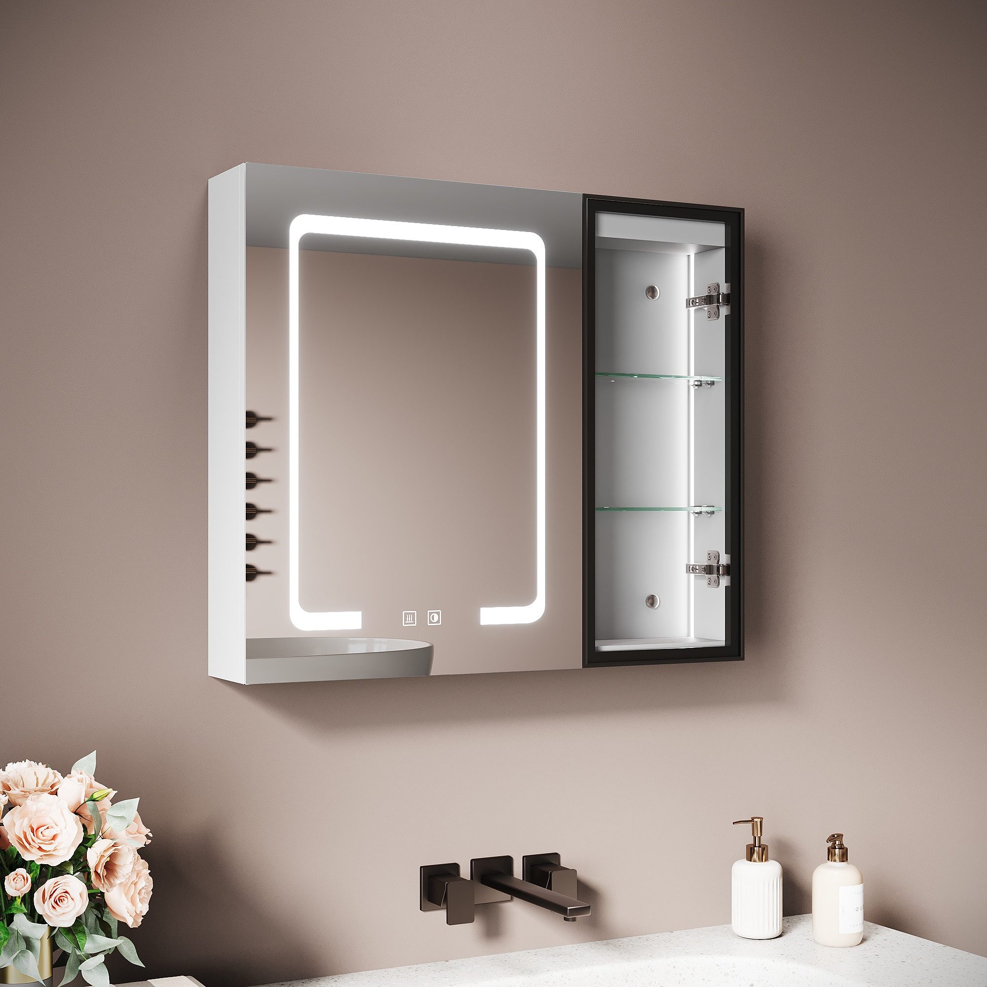 SONNI Spiegelschrank Badezimmerspiegelschrank, Spiegelschrank Badezimmer mi günstig online kaufen