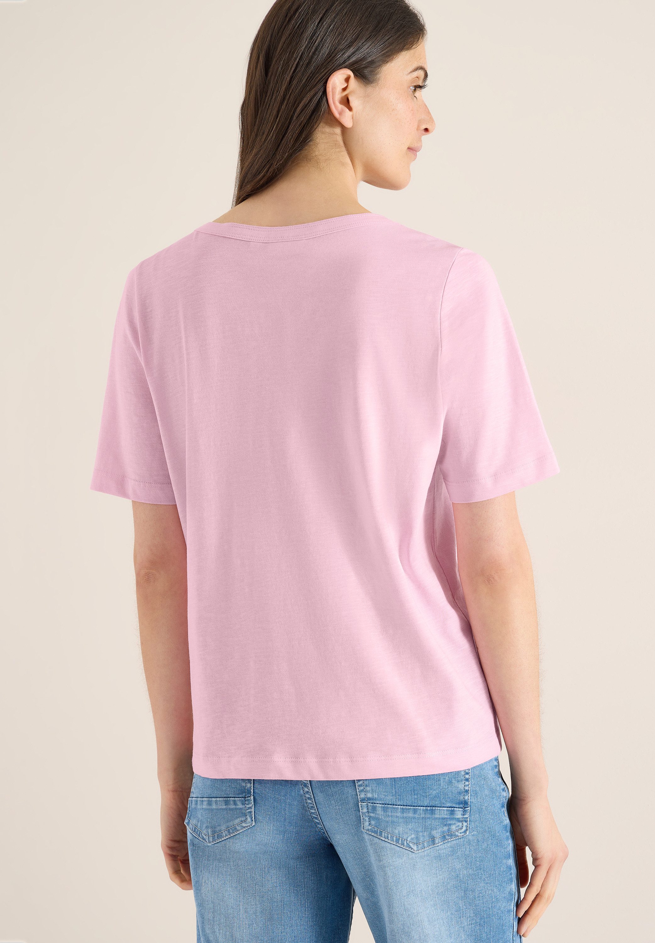 CECIL Kurzarmshirt aus weicher Baumwolle