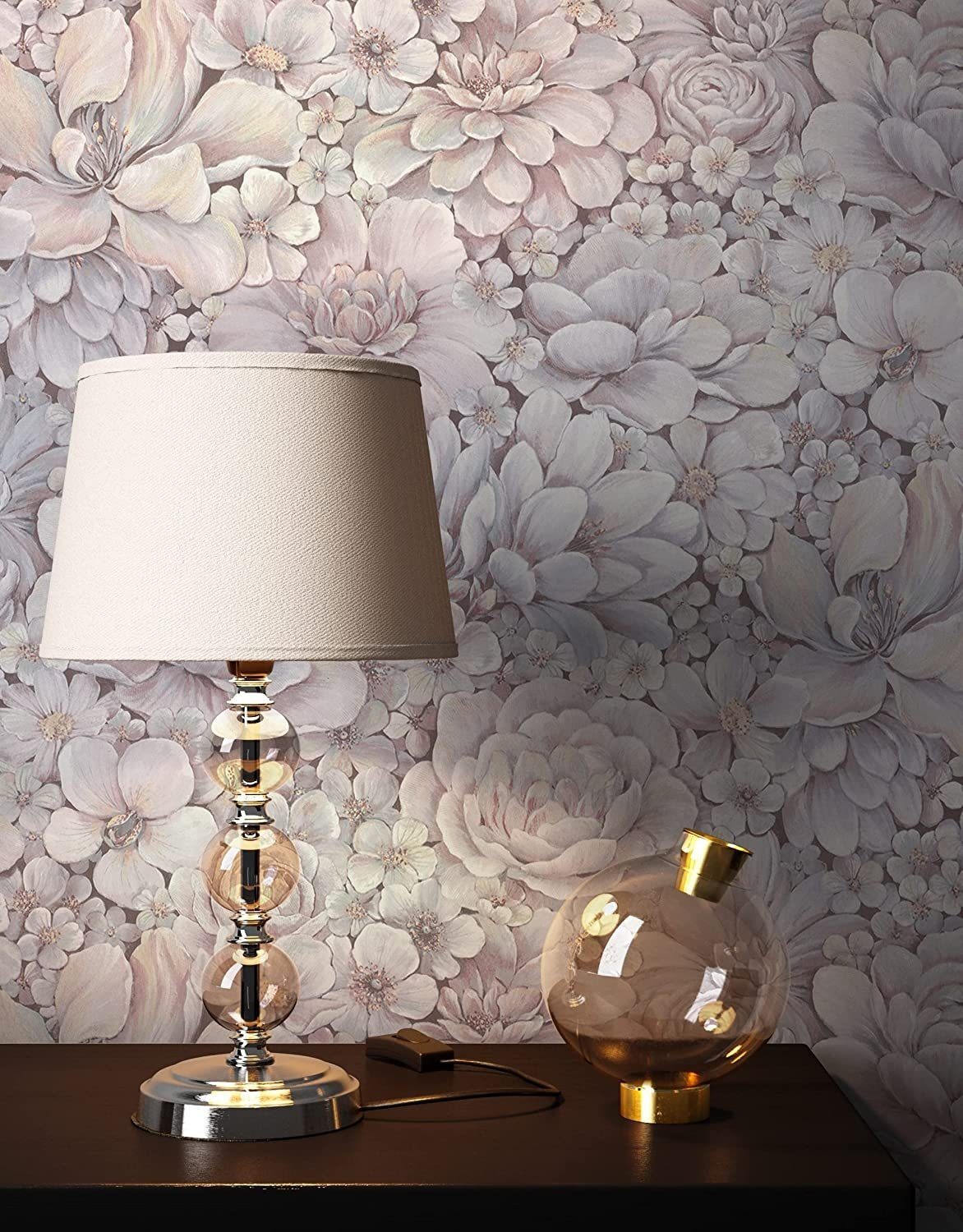 Newroom Vliestapete, Rosa Tapete Floral Blumen günstig online kaufen