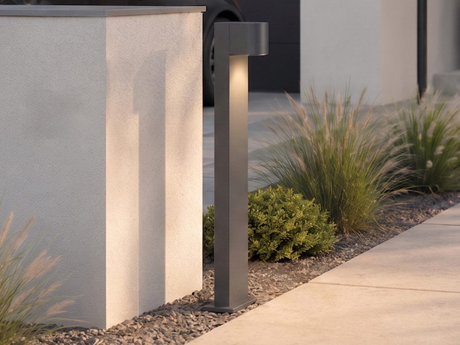 TRIO Leuchten LED Pollerleuchte Anthrazit mit GU10 LED, Höhe 100cm, LED wechselbar, Warmweiß, Wegeleuchte zur Garten Wegbeleuchtung, Außenleuchte Gartenlampe