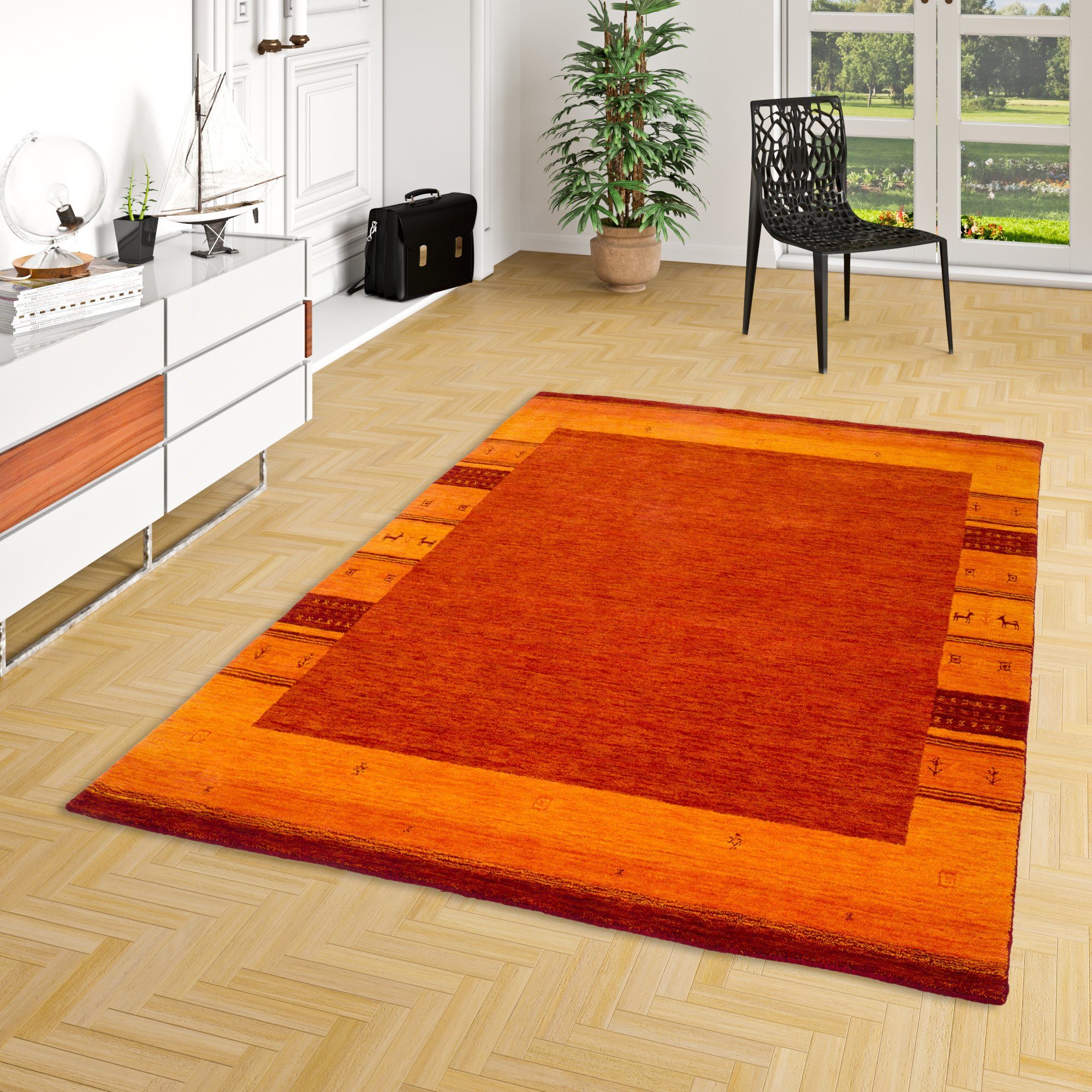 Pergamon Wollteppich Natur Wolle Teppich Gabbeh günstig online kaufen
