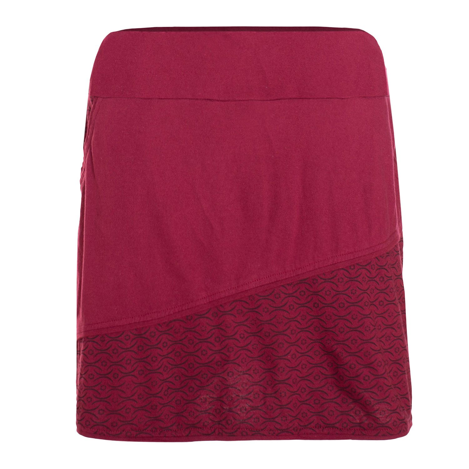Minirock Damen A-Linie Rock Baumwolle uni einfacher Schnitt mit Taschen