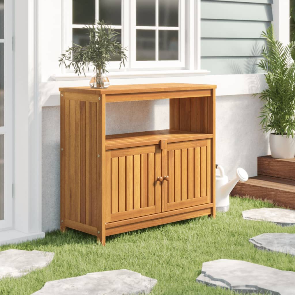vidaXL Gartentisch 80 x 35 x 75 cm Garten-Konsolentisch 80x35x75 cm Massivholz Akazie