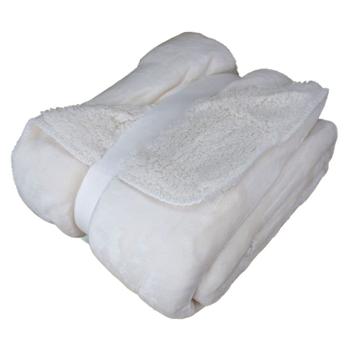Wohndecke Kuscheldecke mit Flanell und Sherpa günstig online kaufen