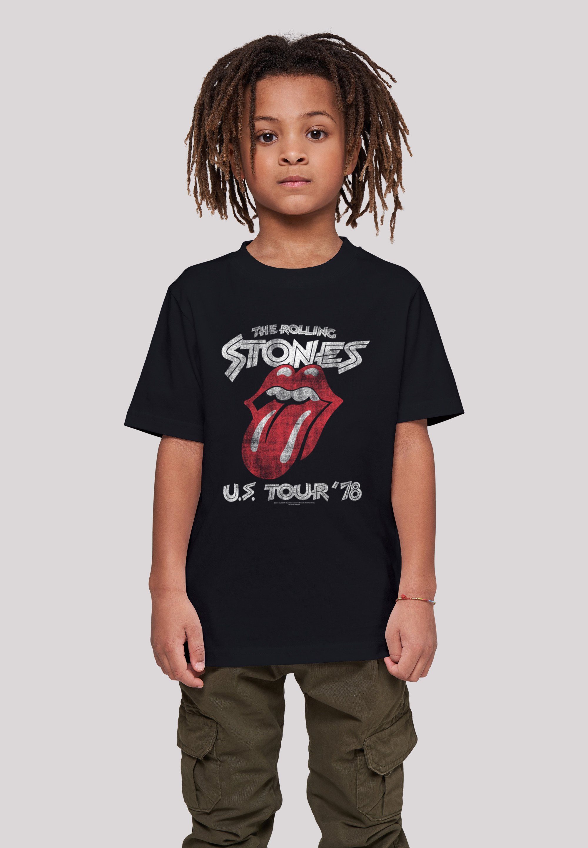 F4NT4STIC T-Shirt The Rolling Stones Rock Band US Tour '78 Front Print