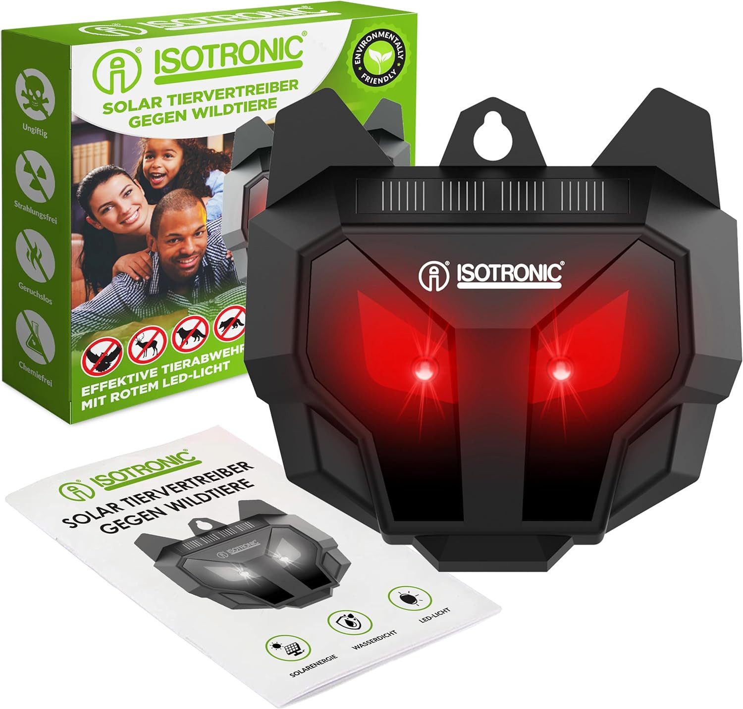 ISOTRONIC Wildwarner Isotronic Solar Tiervertreiber gegen Wildtiere, 1-tlg.