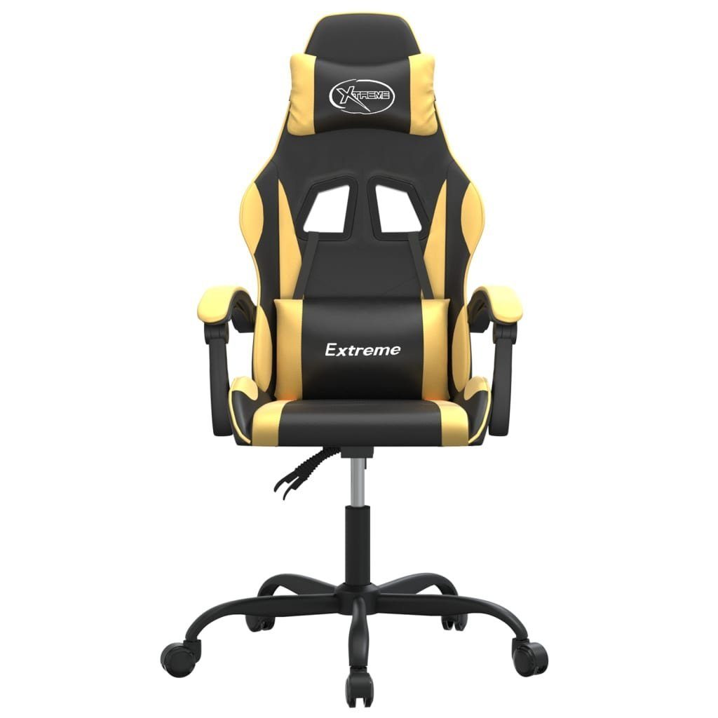 vidaXL Gaming-Stuhl Gaming-Stuhl Schwarz und Golden Kunstleder (1 St)