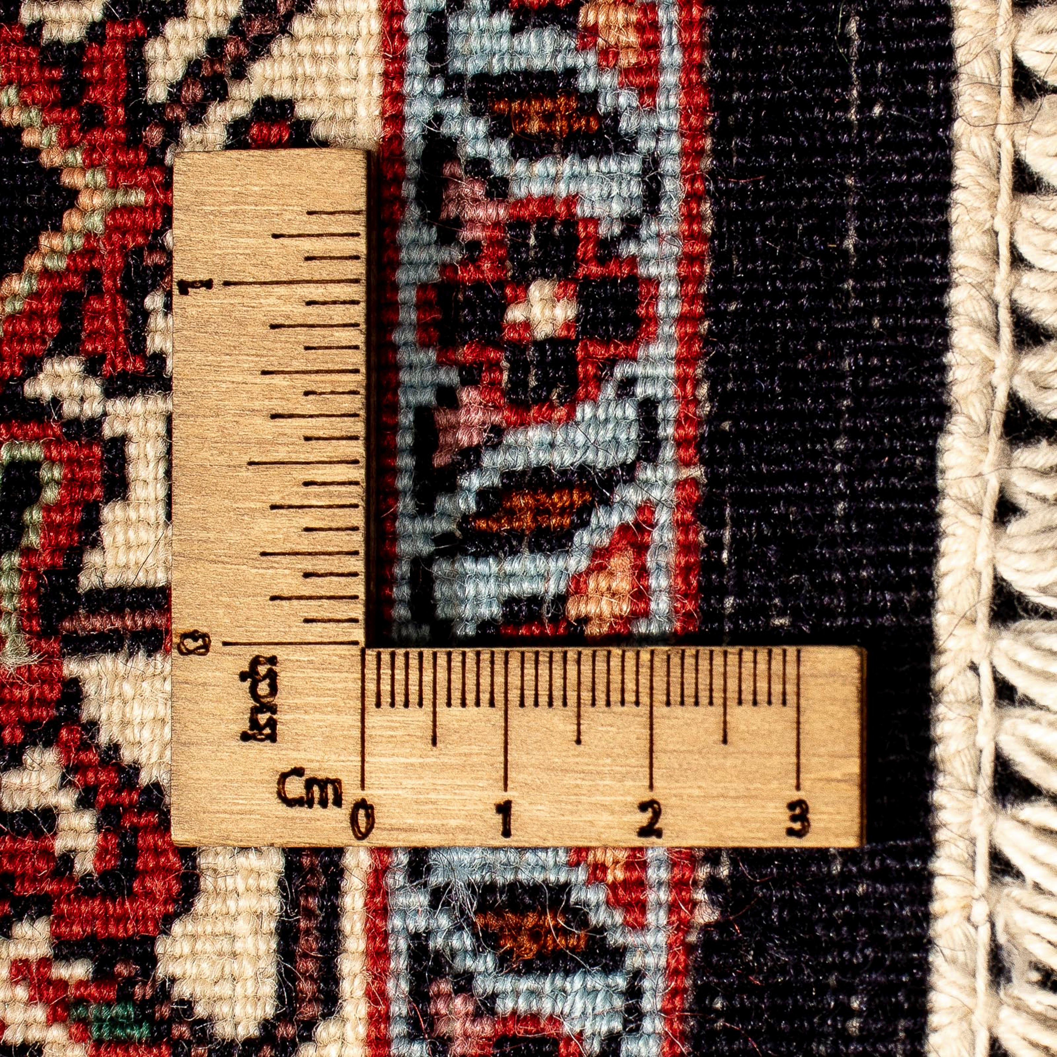 cm 15 rechteckig, - x mm, Handgeknüpft, mit dunkelrot, Perser Zertifikat Bidjar Orientteppich morgenland, Einzelstück Höhe: Wohnzimmer, 304 - - 86