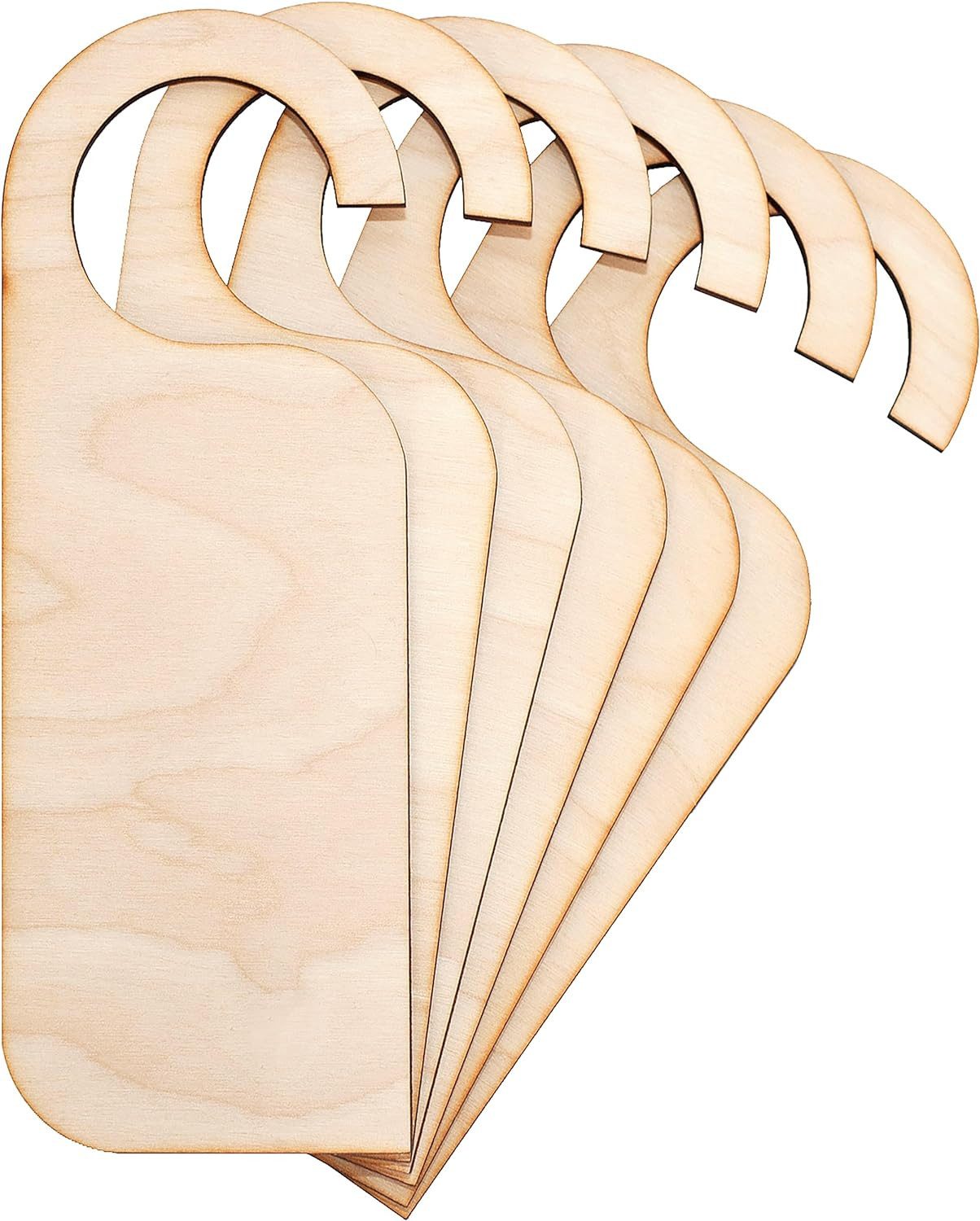 Creative Deco Dekohänger 10 x Türschild Holz Holzschilder zum beschriften