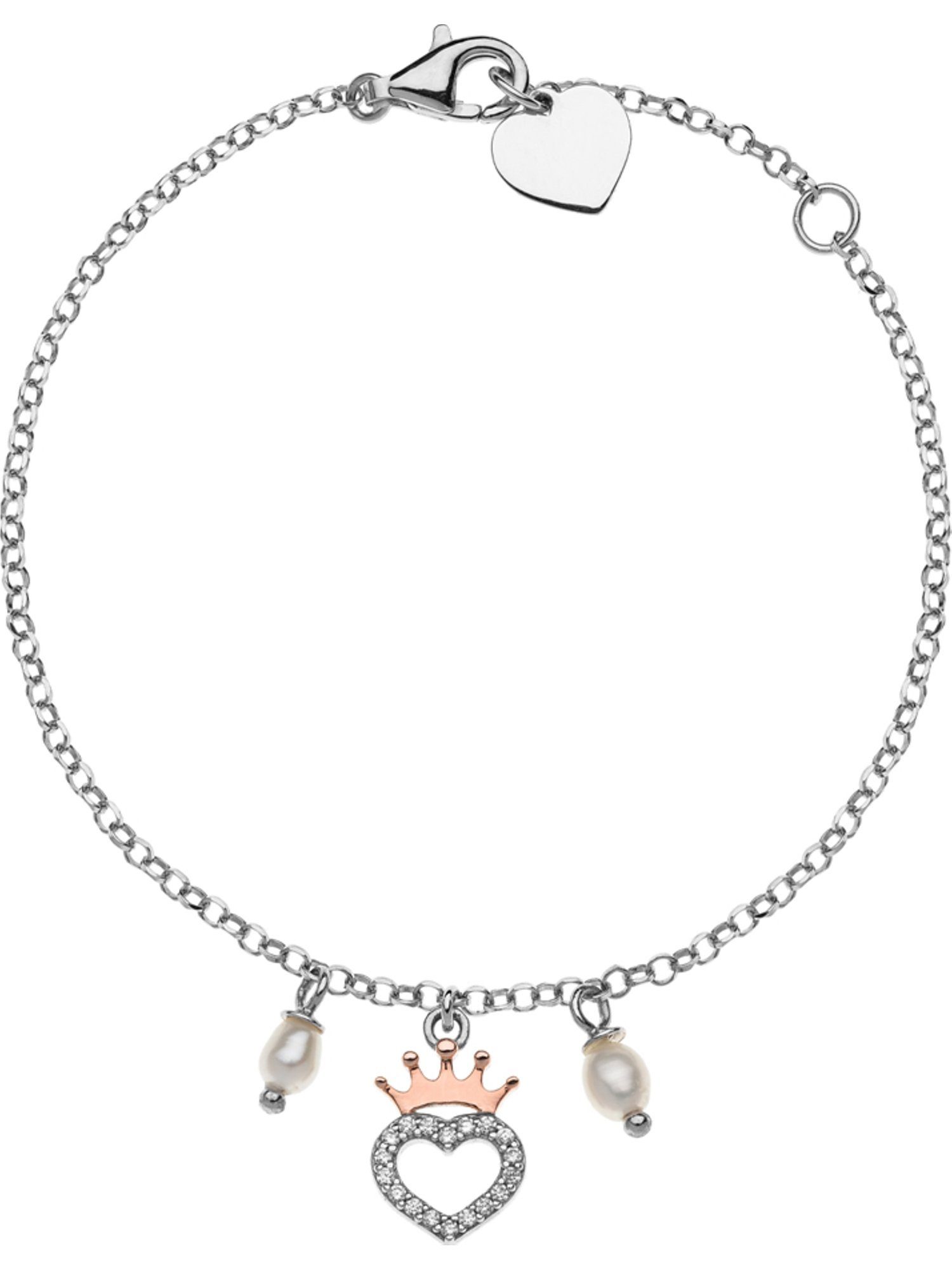 DISNEY Jewelry Silberarmband Disney Mädchen-Armband 925er Silber 18 Zirkonia, Modern