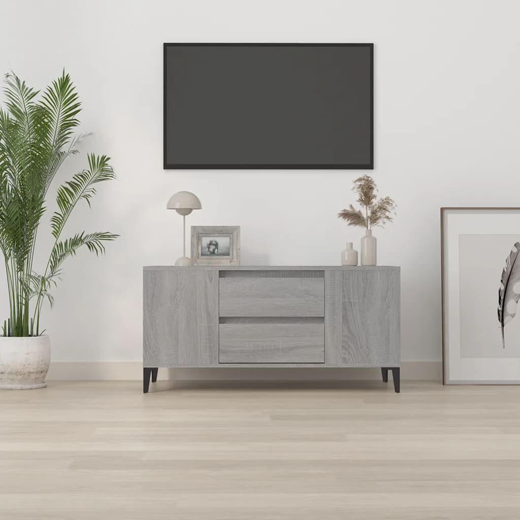 Sonoma Grau cm 102x44,5x50 TV-Schrank Holzwerkstoff furnicato