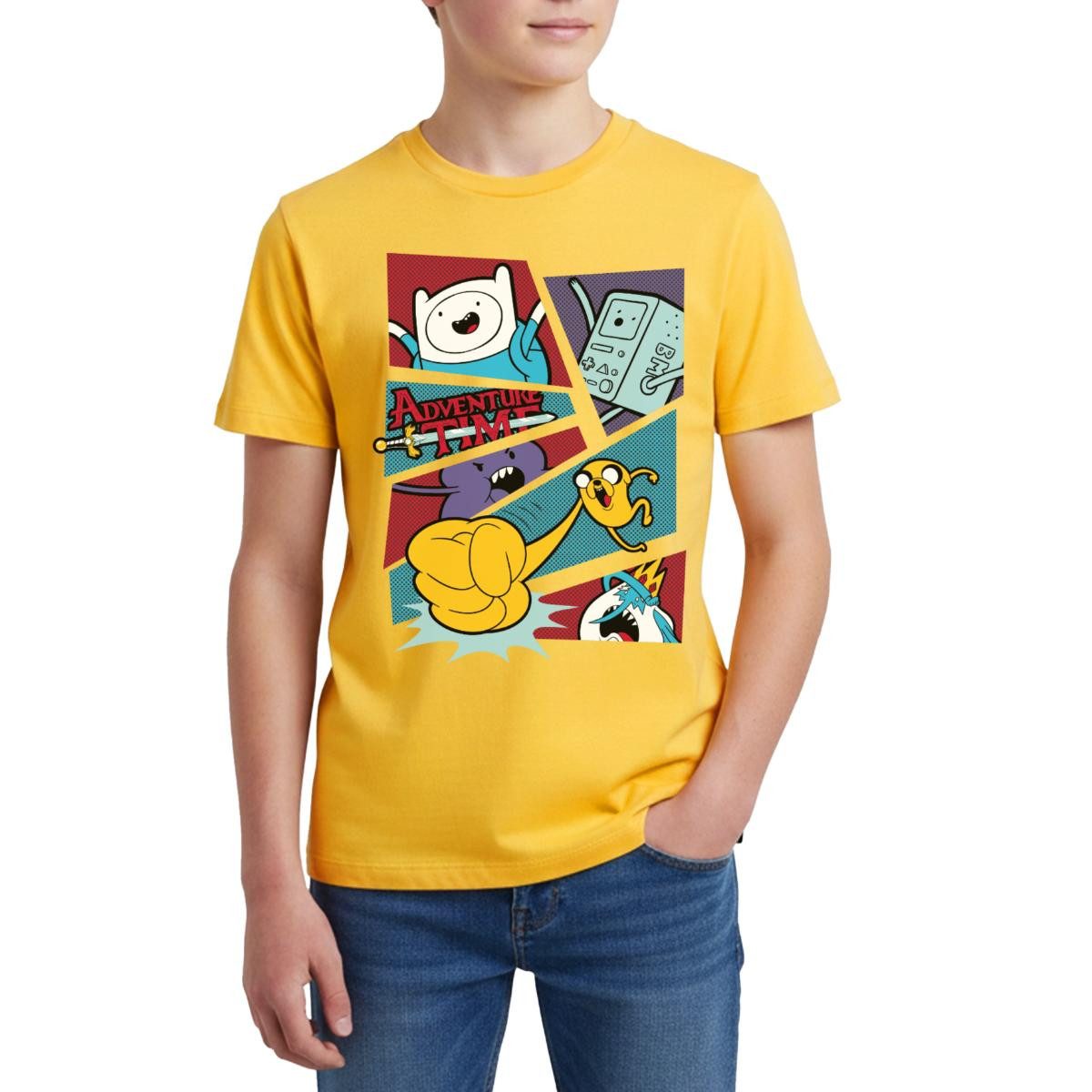 T-Shirt Adventure Time Mit Finn Und Jake Comic Felder Teenager Premium T-Shirt
