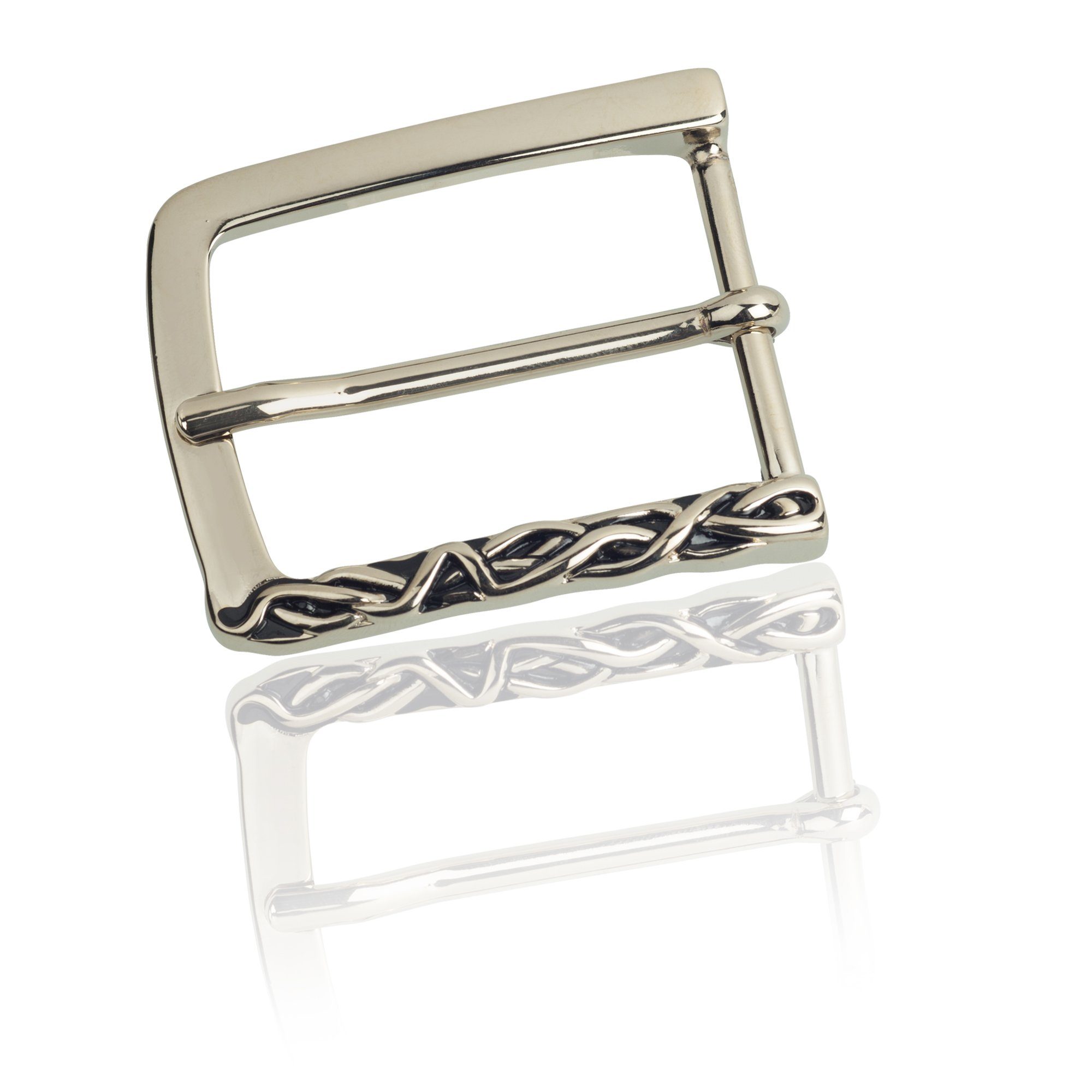 FREDERIC HERMANO Gürtelschnalle 35mm Metall Gold - Buckle Tresse - 332907720020 Austausch Wechsel Schnalle für Wechselgürtel Riemen