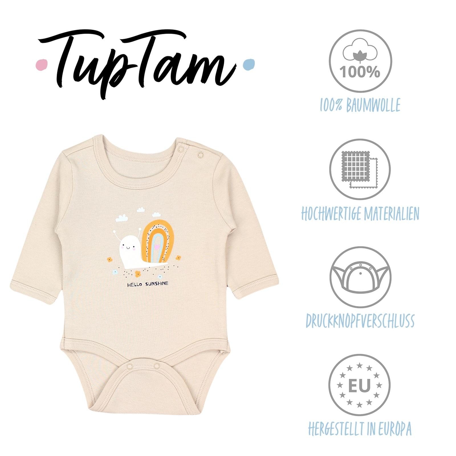TupTam Langarmbody TupTam Baby Unisex Langarm Body mit Aufdruck Spruch 5er Pack