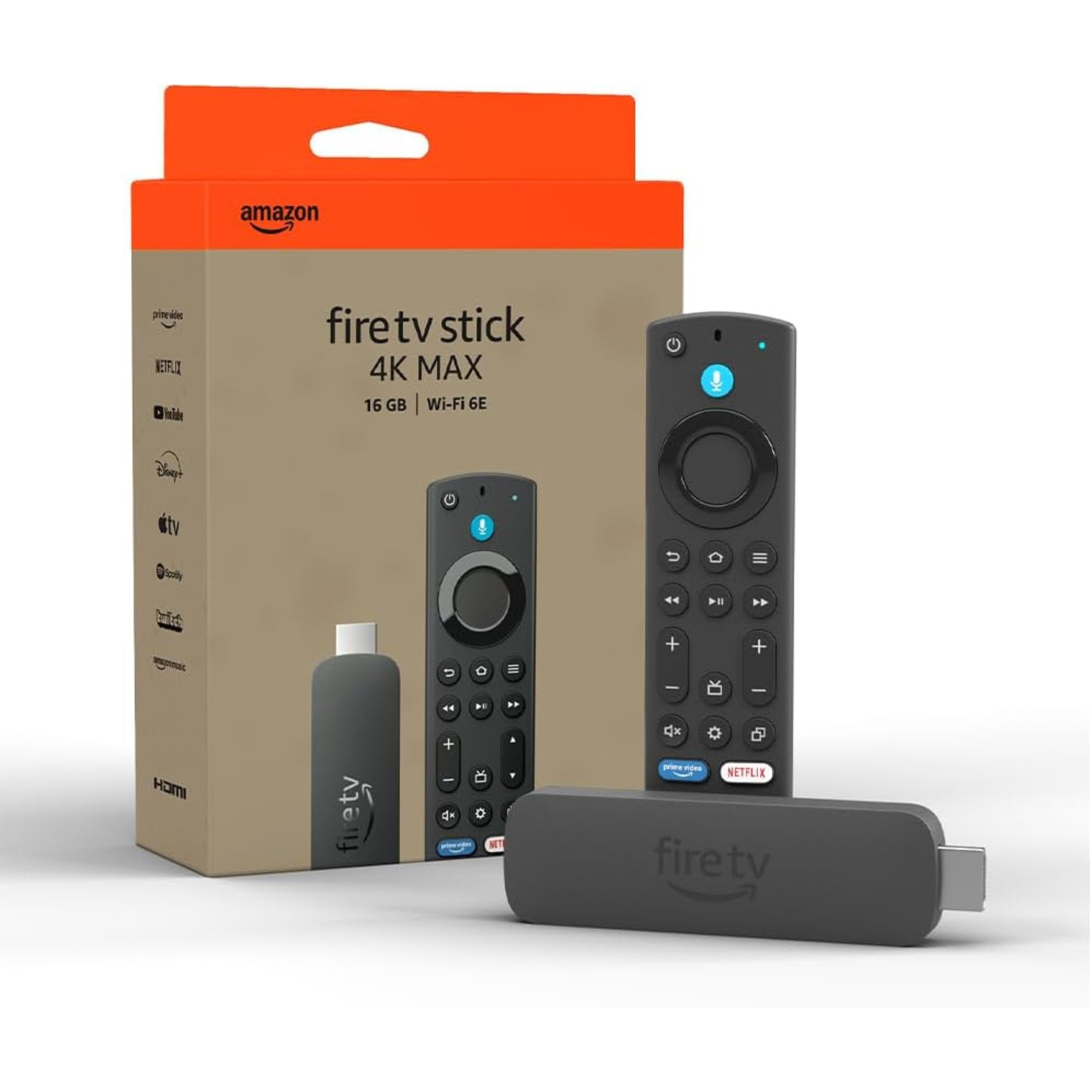 Amazon Streaming-Stick Fire TV Stick 4K MAX Ultra HD (Neueste Generation) Wi-Fi 6E Ambient-TV, Alexa Sprachfernbedienung, Dolby Vision/Atmos, HDR10+