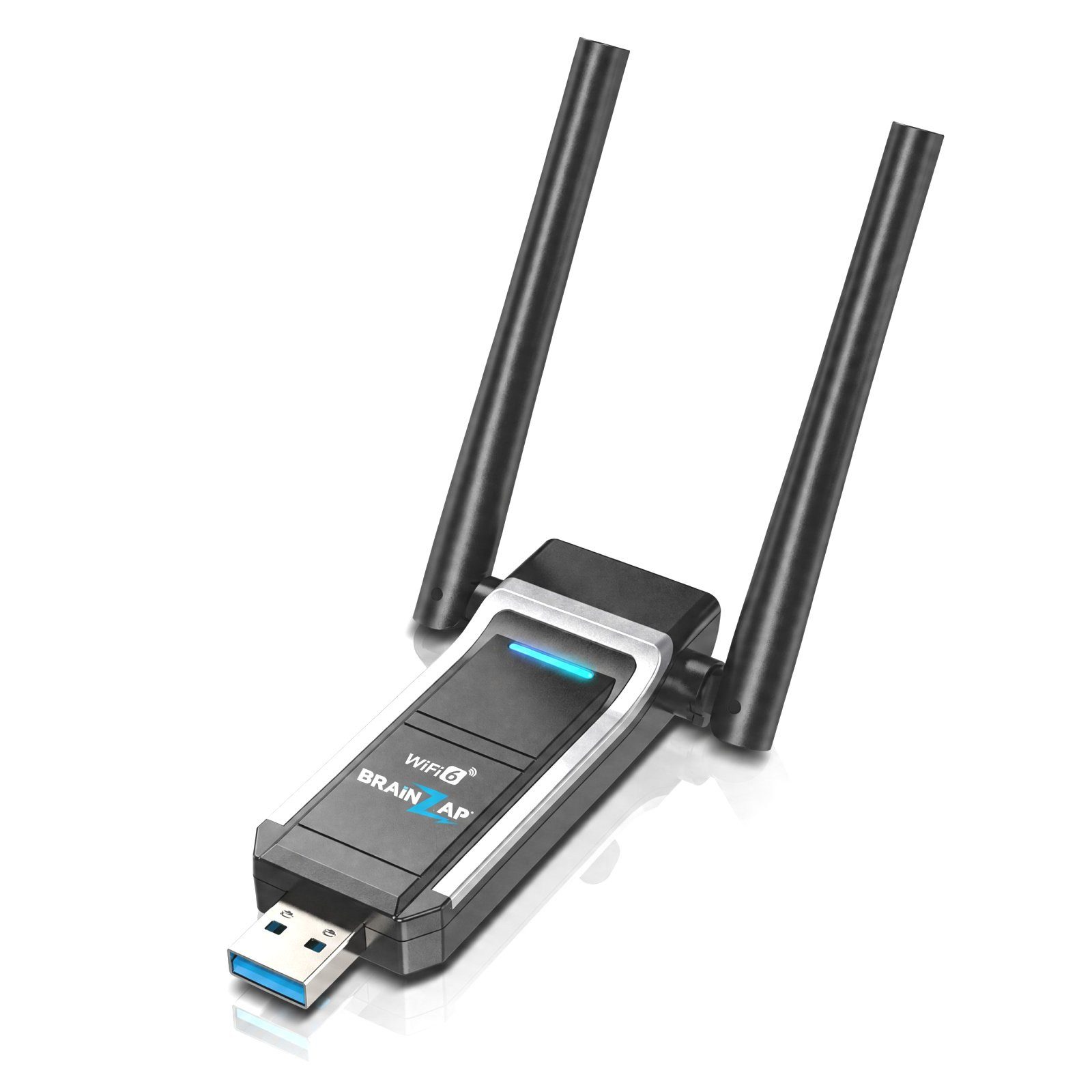 BRAINZAP WLAN-Adapter WiFi 6 (802.11ax) AX1800 USB 3.0 WLAN-Stick, WiFi 6 (802.11ax)