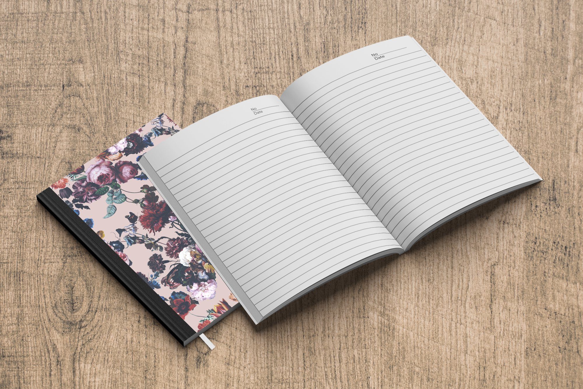 Merkzettel, A5, MuchoWow Collage Haushaltsbuch Tagebuch, Notizbuch - Seiten, Farbe, - 98 Blumen Notizheft, Journal,