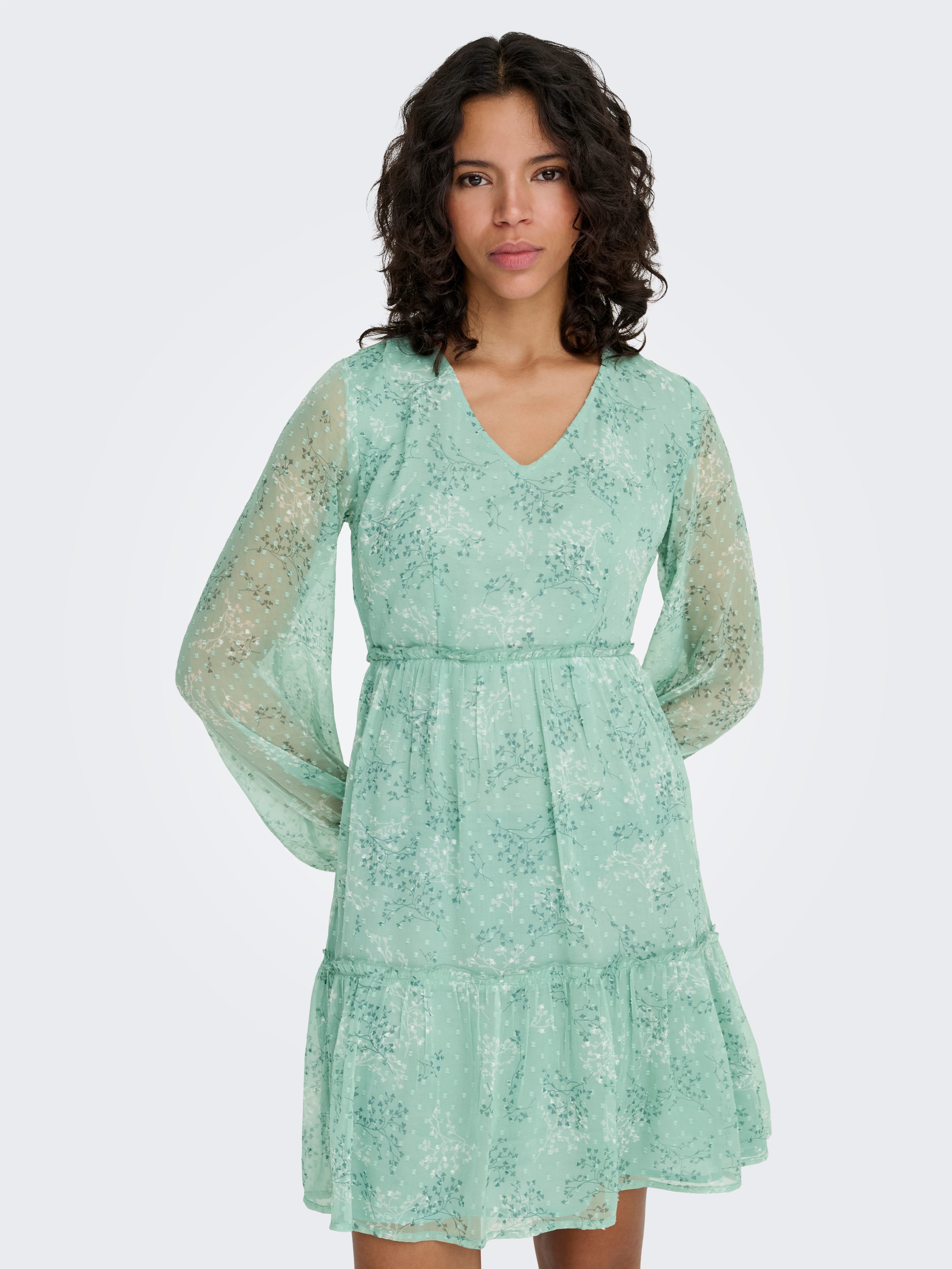 Chiffonkleid ONLTESSA-CERA ELIZA L/S DRESS WVN CS