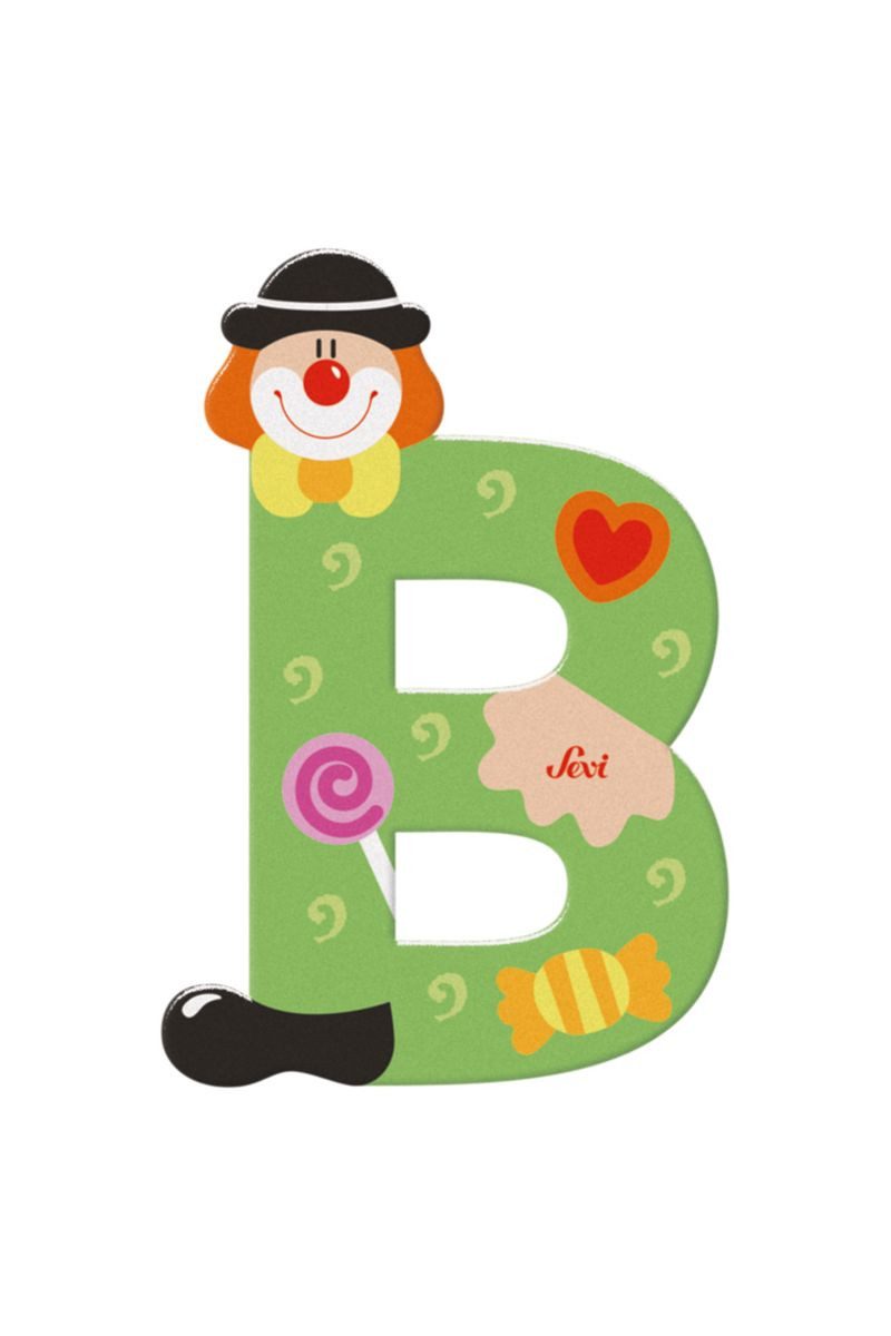Sevi Deko-Buchstaben Sevi Buchstabe Clown B, grün