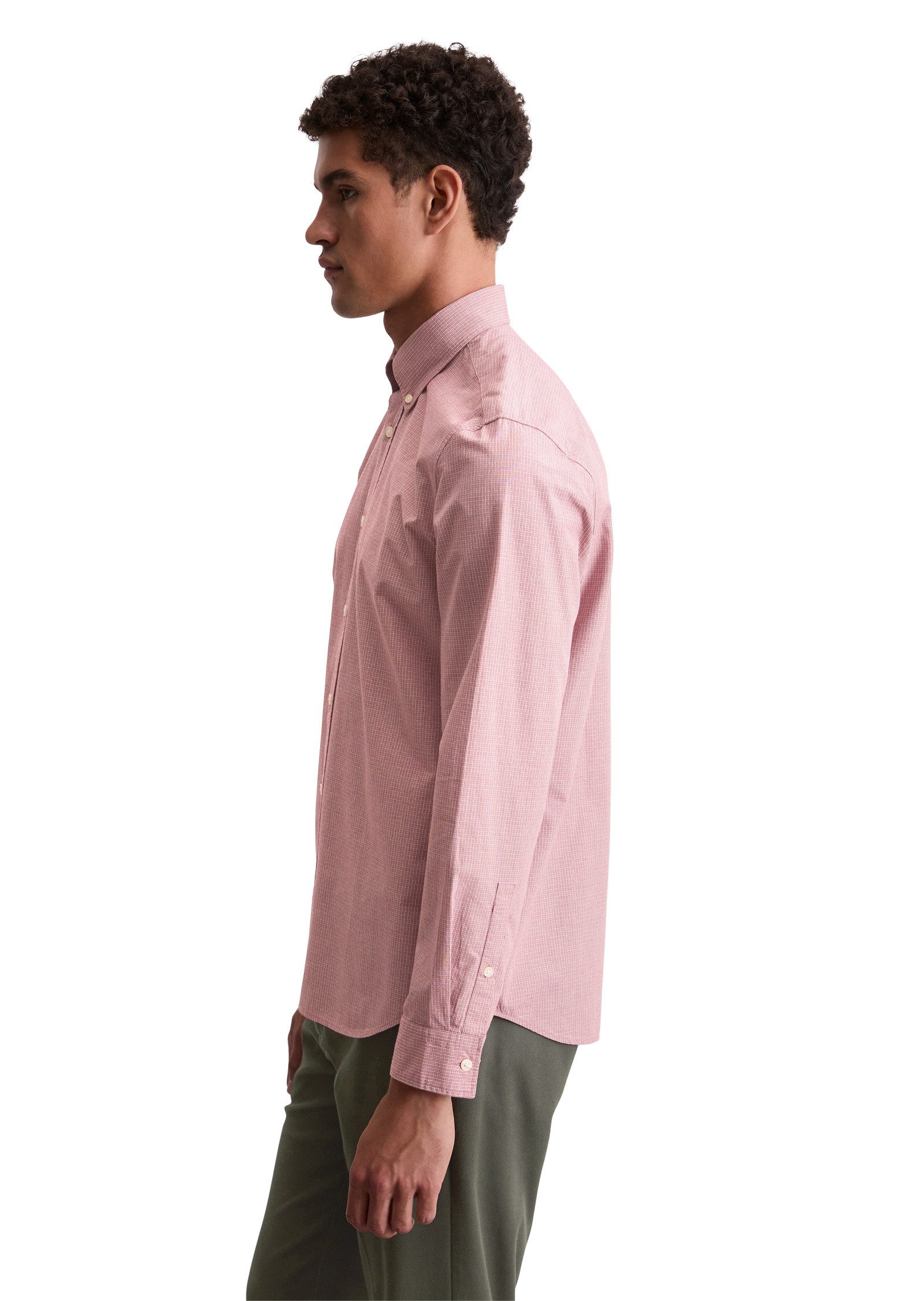 Marc O'Polo Langarmhemd mit feinem Karomuster günstig online kaufen