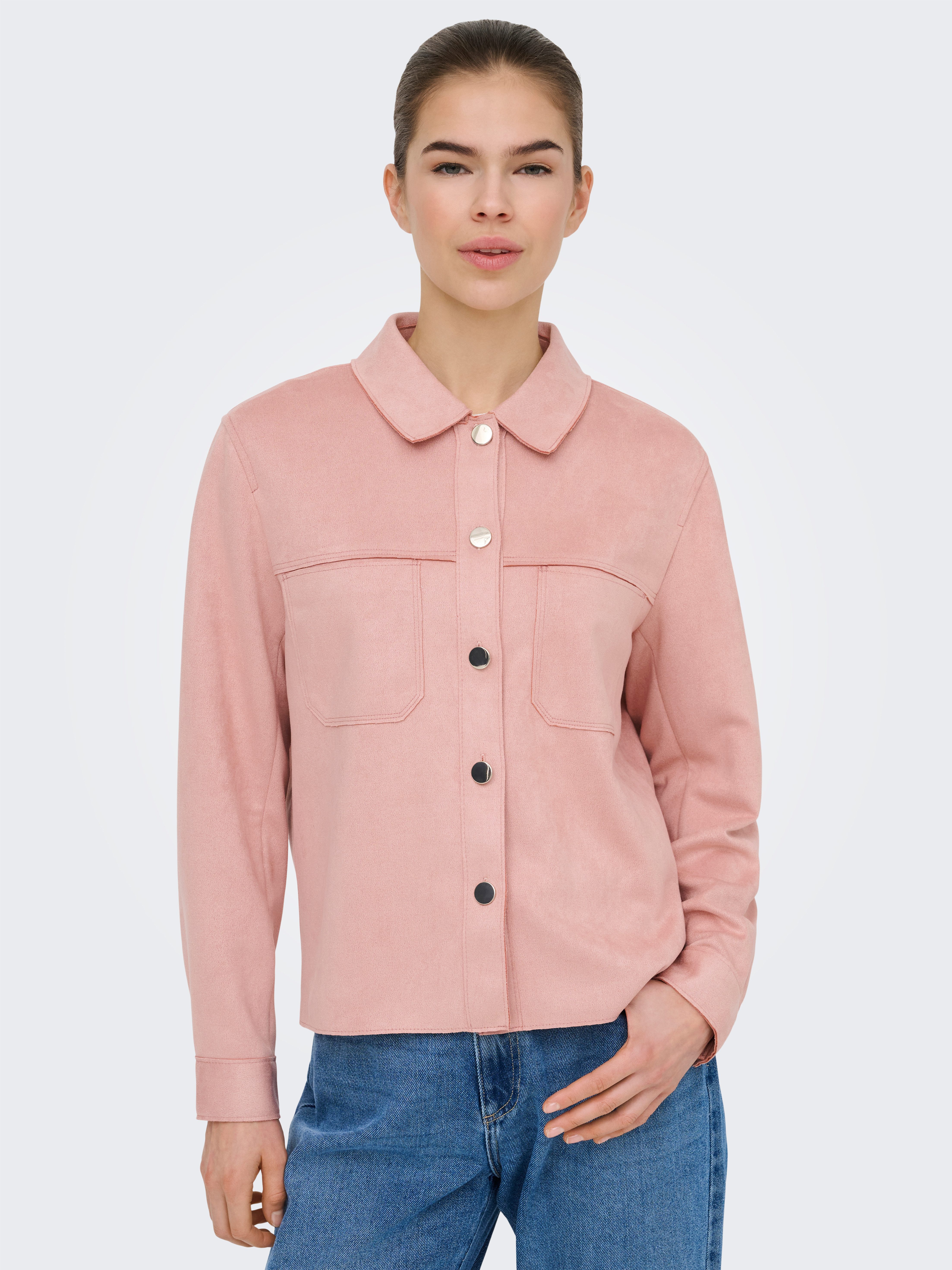 ONLY Hemdbluse ONLMIRA L/S FAUX SUEDE SHIRT PNT Materialmix, regular fit