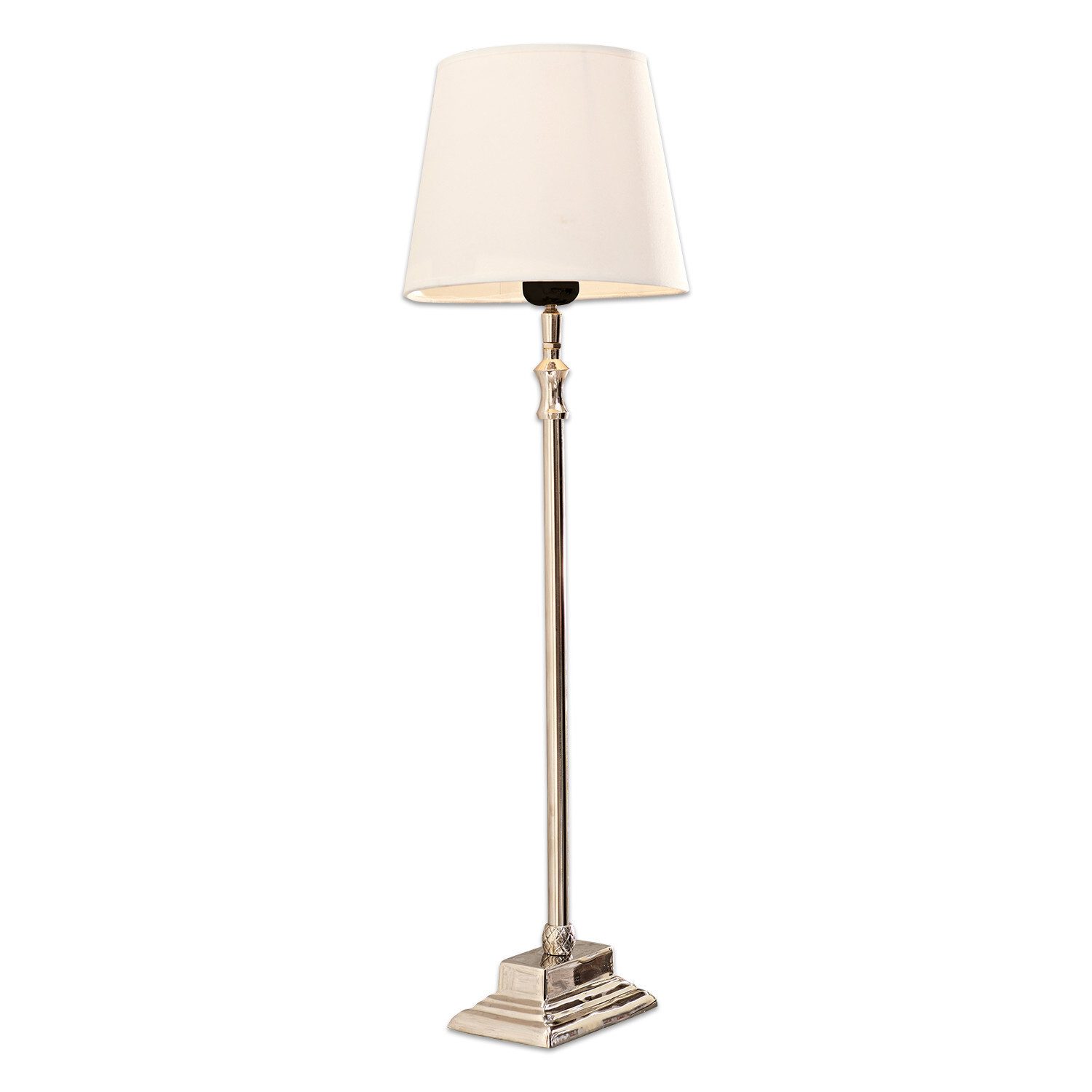 Mirabeau Tischleuchte Tischlampe Mayfair weiß/silber günstig online kaufen