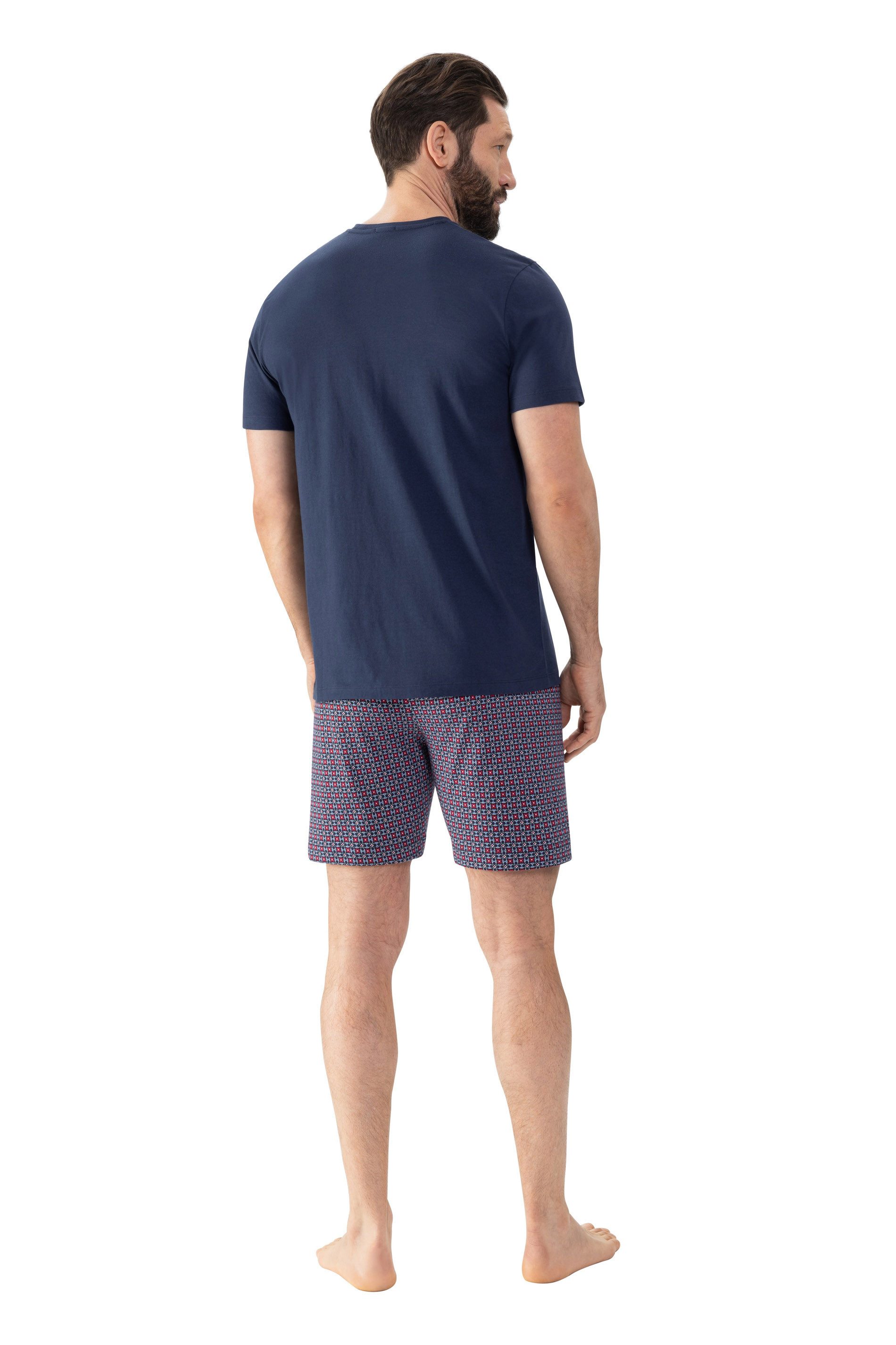 Mey Shorty Red Tile (2 tlg) Brusttasche, kurzärmelig, Hose gemustert, Obert günstig online kaufen