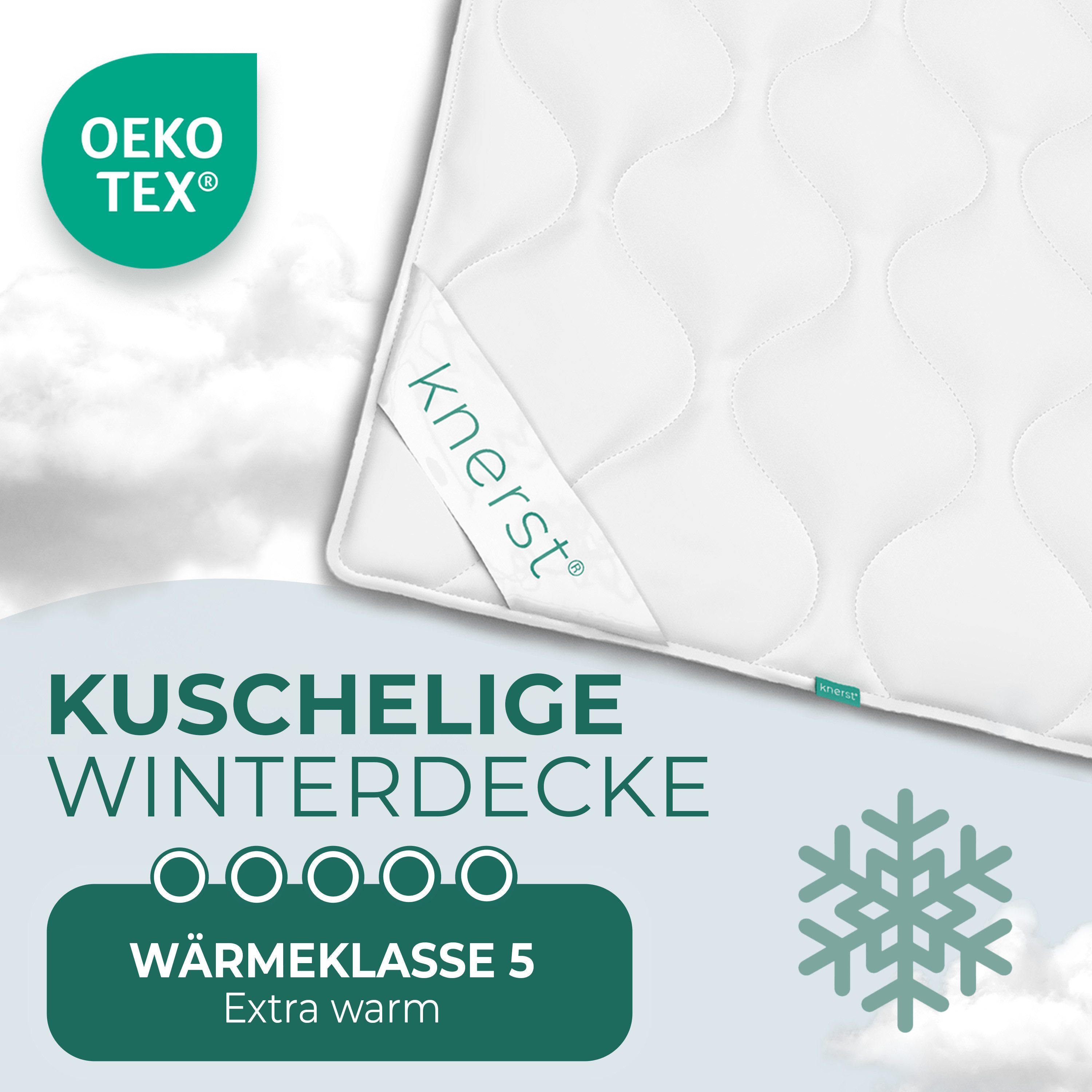 KNERST Microfaserbettdecke Allergiker Bettdecke Atmungsaktiv Klimafaser Steppdecke, Füllung: Klimafaser-Polyesterfüllung, Bezug: Polyester, Winterdecke, 240x220 cm, warmdecke, allergikerfreundlich