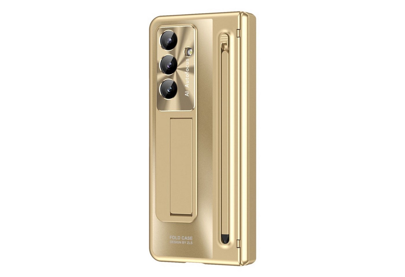Wigento Handyhülle + 9H Schutzglas + Stift Samsung Galaxy Z Fold8 Ultra Scharnier Gold 8,00 Zoll, Scharnier Schutz, Standfunktion, Stifthalter