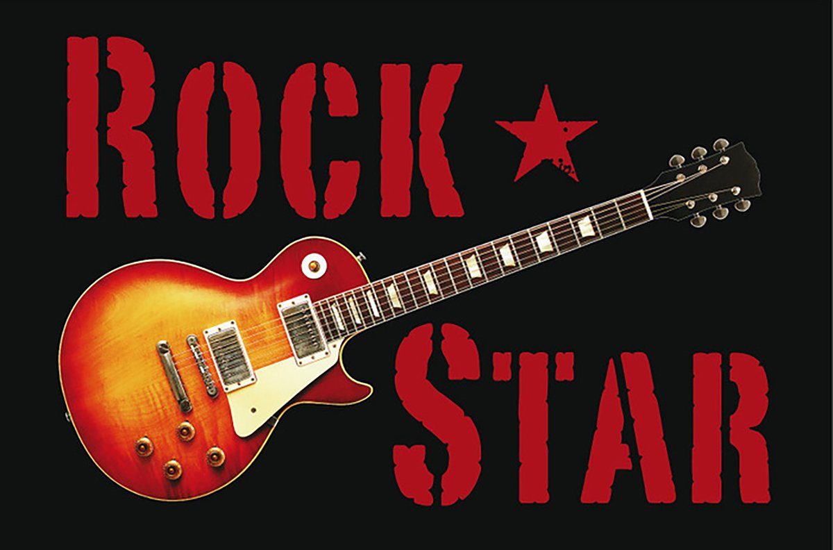 Fußmatte Rock Star Fußmatte Gitarre, Close Up, Höhe: 40 mm
