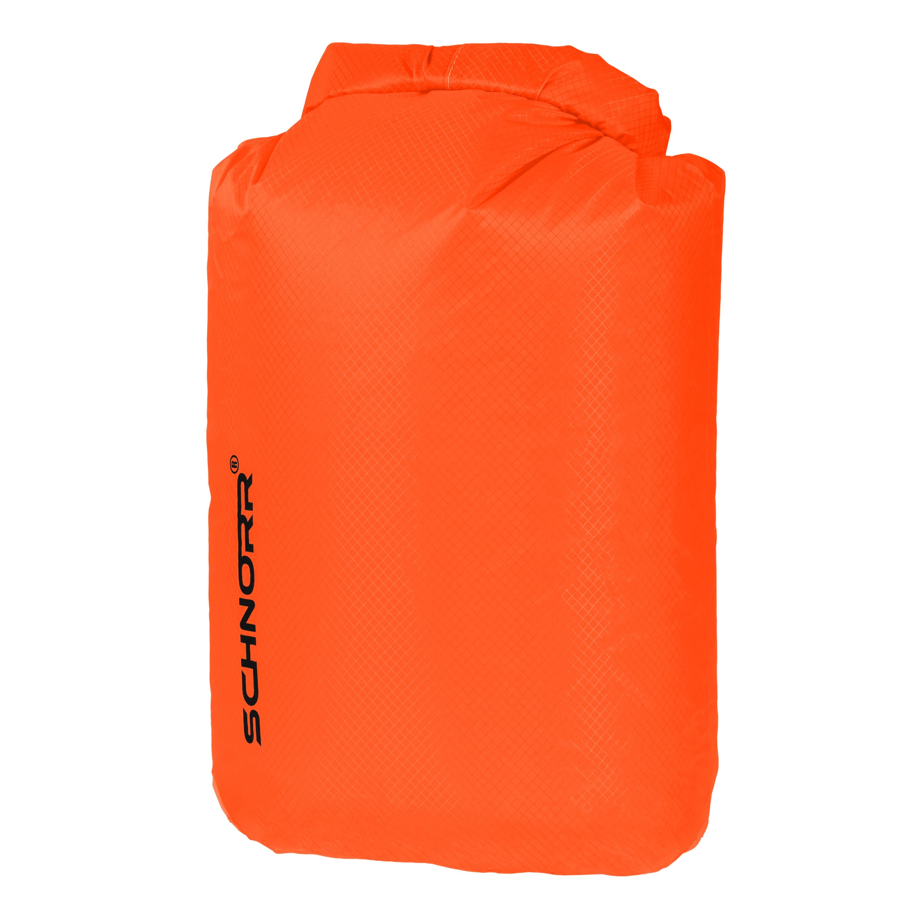 SCHNORR Rucksack Drybag 5L Neonorange ultraleicht 45g, wasserdichter Packbeutel 20D Nyl