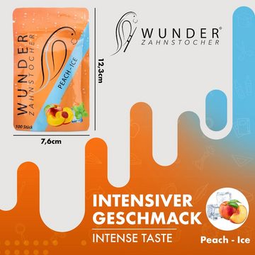 Perfekto24 Mundpflegecenter Wunder Zahnstocher mit Geschmack - 3er Bundle Pfirsich/Ice