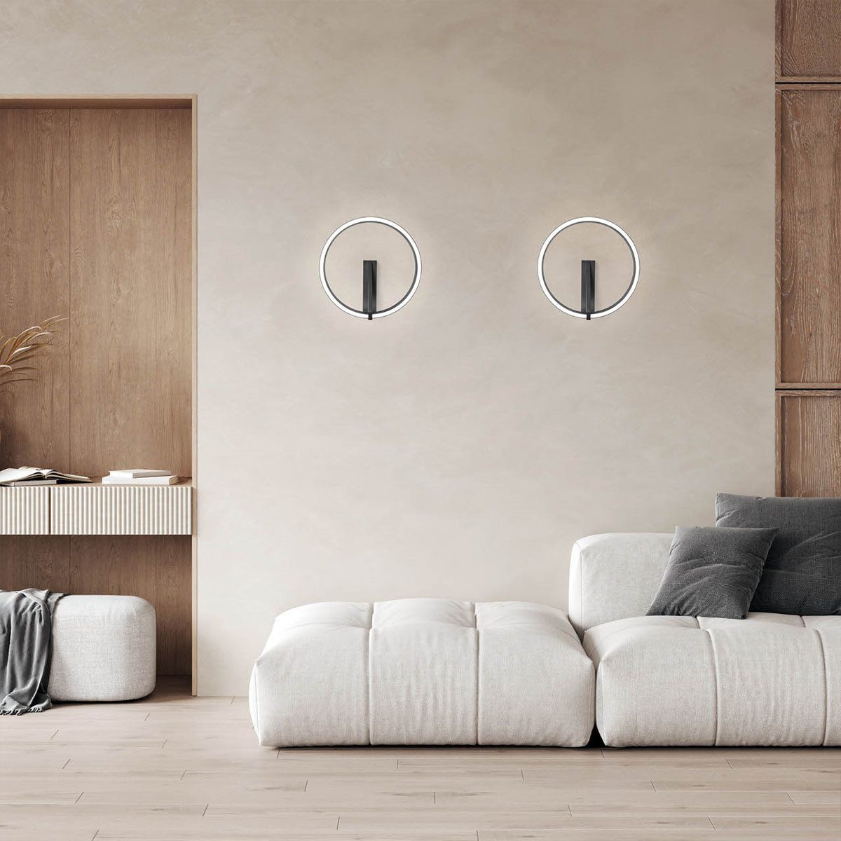 Vivida International Deckenleuchten Vivida Meridiana Wand-/ Deckenleuchte Weiß, Ø: 33 cm, LED fest integriert, Warmweiß, Deckenlampe