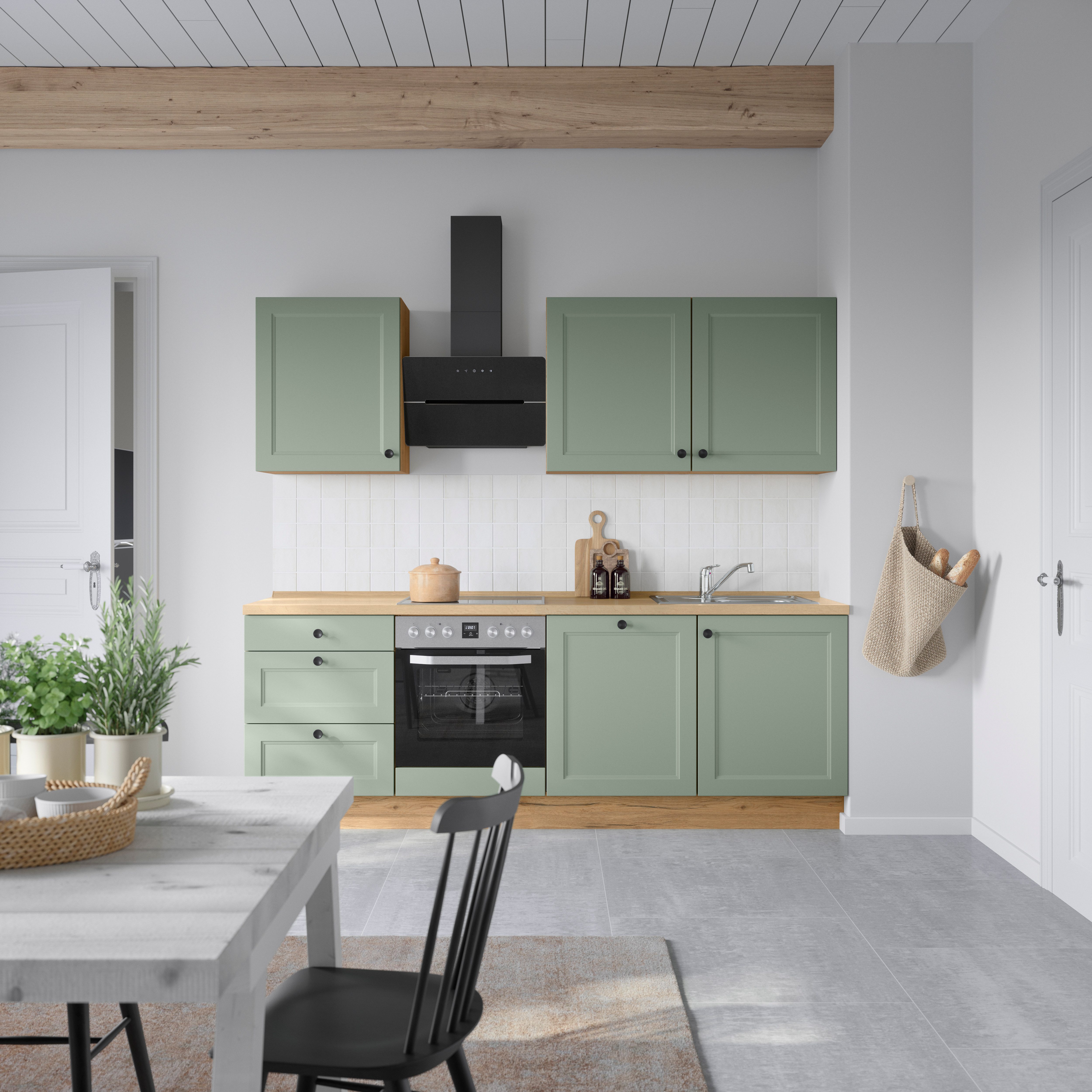 nobilia® Küchenzeile "Cascada II", NEU: individuell anpassbar mit gratis Profi-Beratung, vormontiert, Breite 240 cm, Ausrichtung wählbar, wahlw. mit E-Geräten