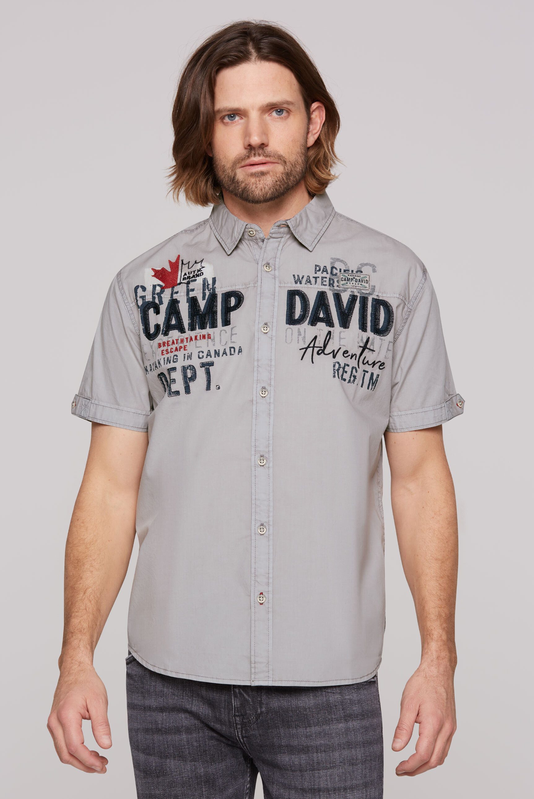 CAMP DAVID Kurzarmhemd aus Baumwolle
