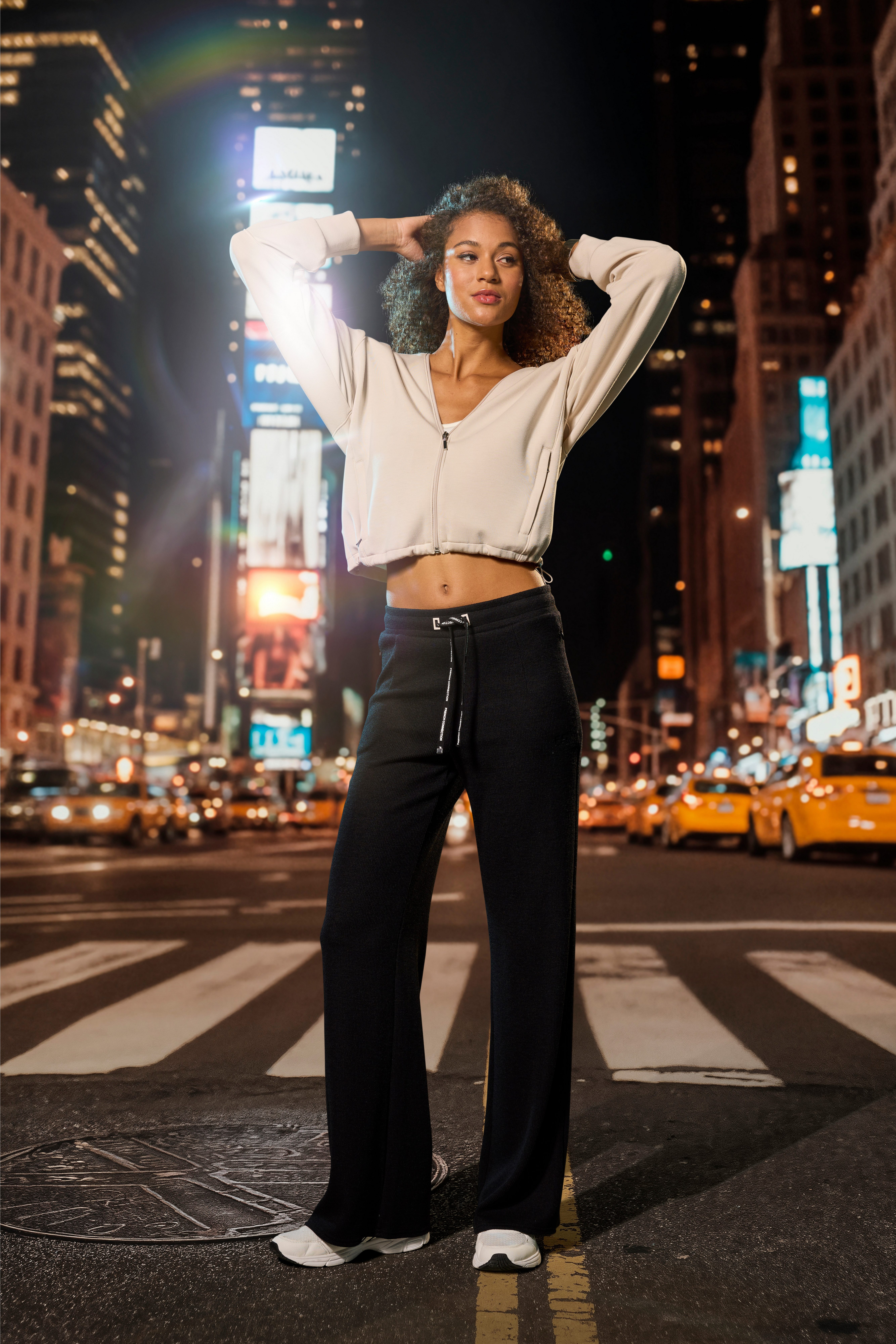 French Connection Loungepants in gerippter Strickoptik
