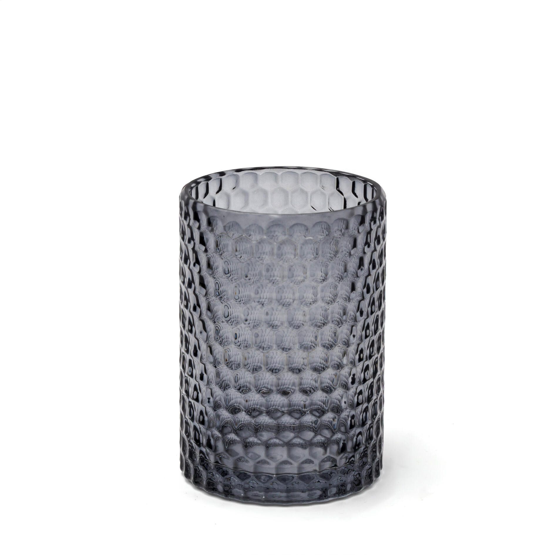 Badaccessoire-Set Aufbewahrungsbecher Sherine Transparent-grau