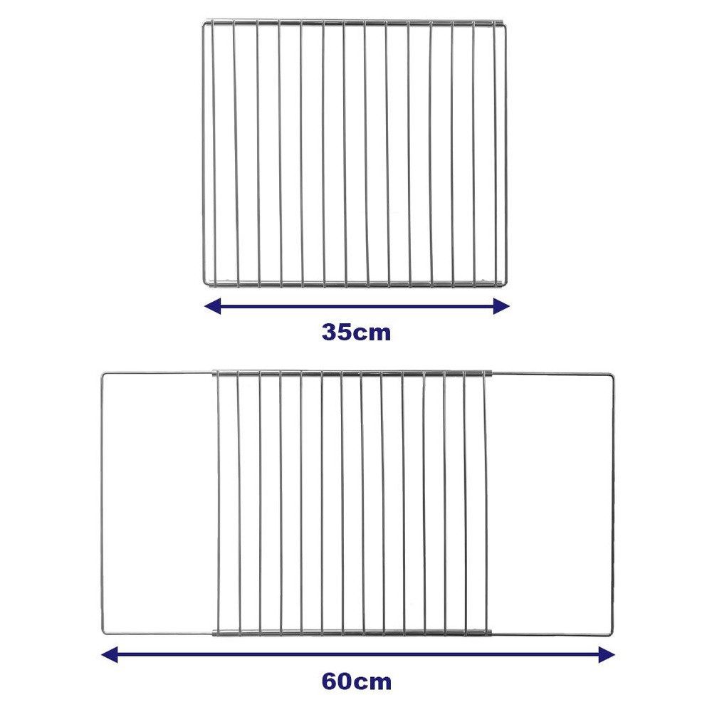Orion Group Backofenrost ausziehbar 35-60 cm verchromt, Stahl,Metall, verstellbar 35-60 cm, robust, nicht spülmaschinengeeignet – Bild 3 von 5